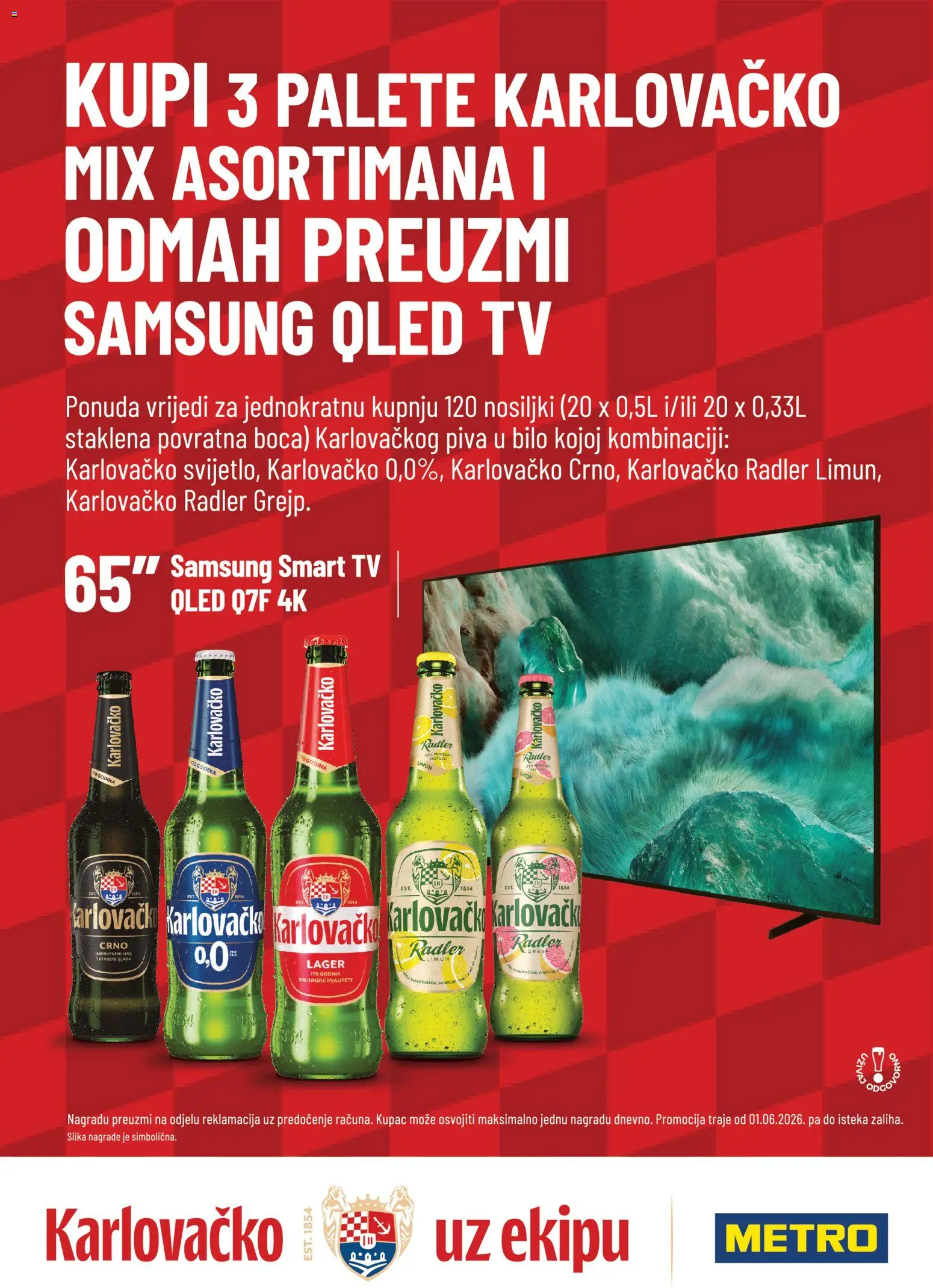 Pregled letka Metro - Karlovačko i Metro trgovine Metro vrijedi od 01.06.2026