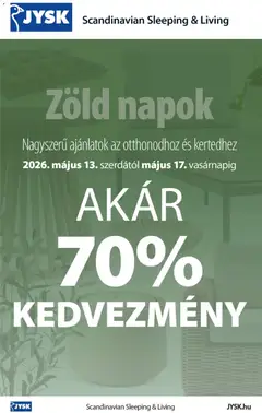 JYSK - JYSK akciós újság megtekintése, amely érvényes 2026.05.13.-től