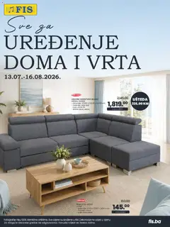 Pregled letka FIS Sve za uređenje doma i vrta trgovine FIS vrijedi od 13.07.2026