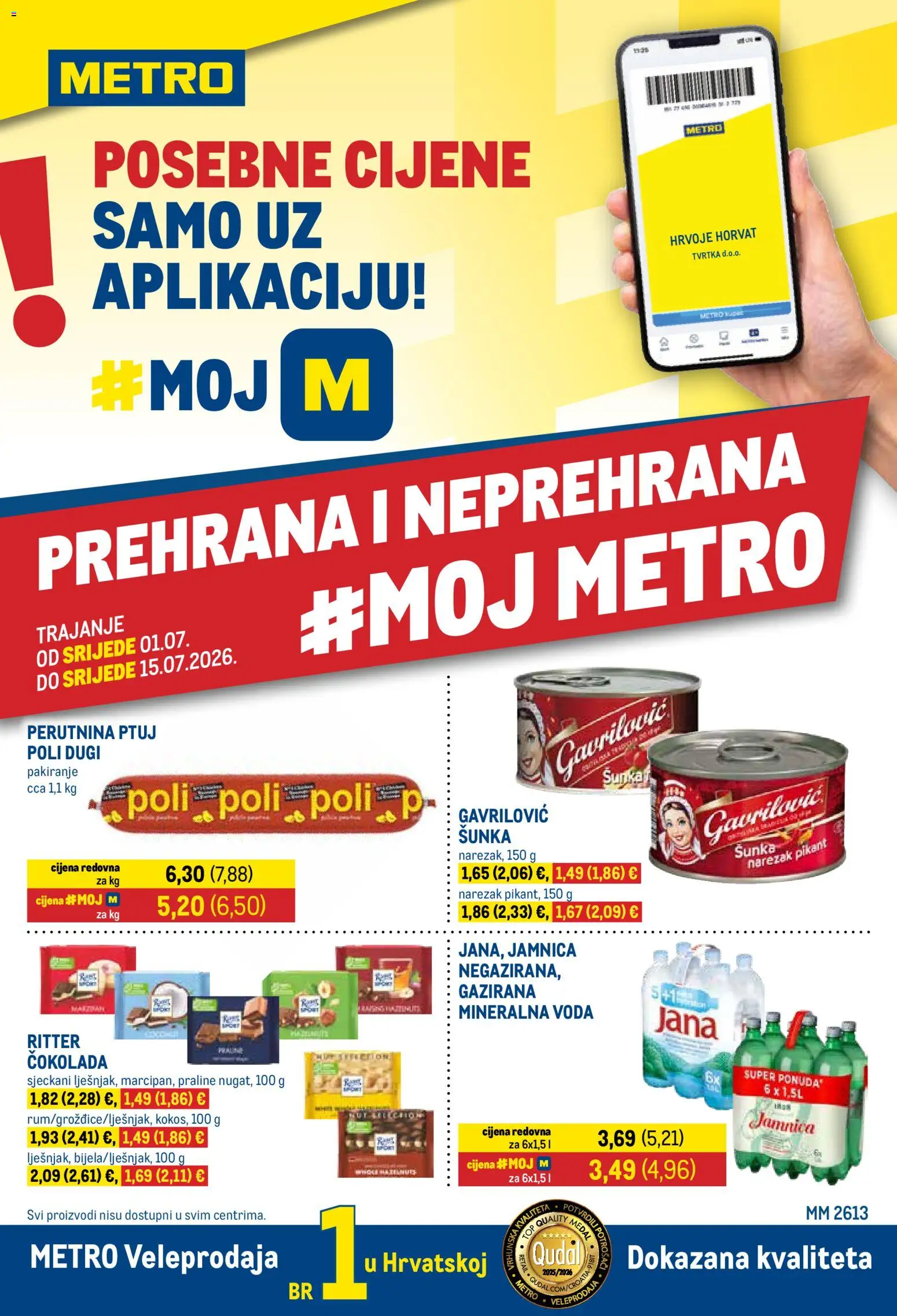 Pregled letka Metro Katalog trgovine Metro vrijedi od 01.07.2026