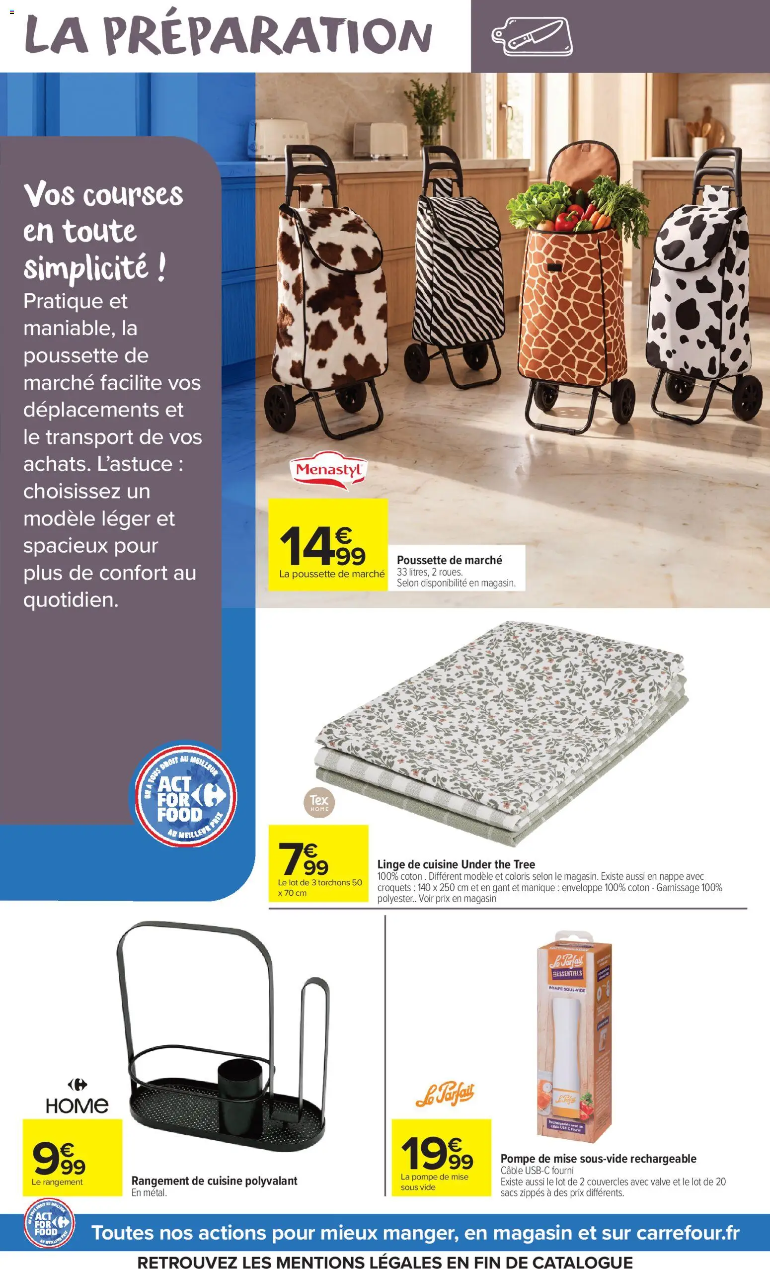 Prévisualisation de Carrefour Market Partageons le goût du mieux manger du magasin Carrefour Market formulaire valide 27/10/2026 - Thé, Enveloppe, Coton, USB, Nappe, Torchons, Câble