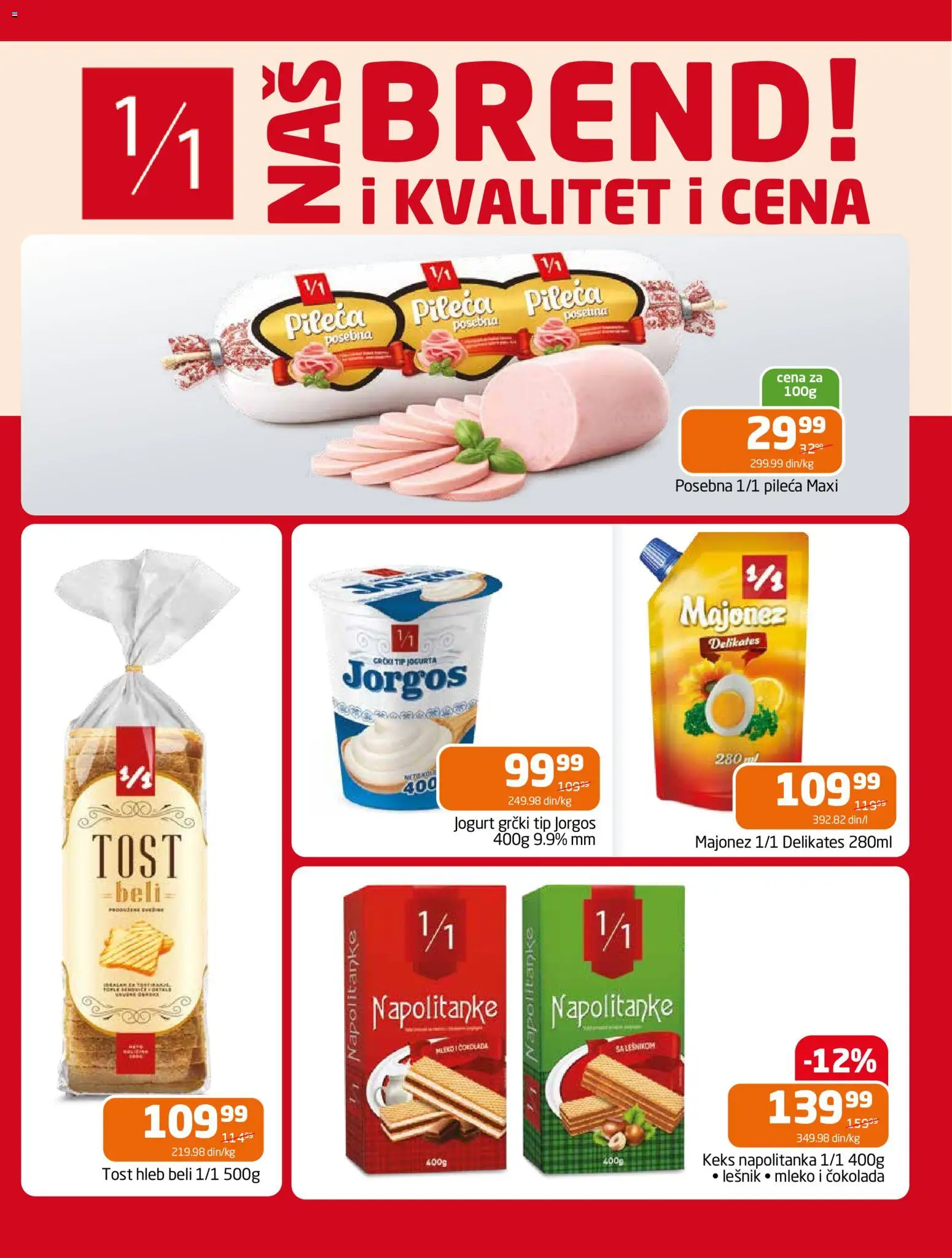 Pregled Gomex kataloga - važi od 29.04.2026 - Lešnik, Čokolada, Keks, Hleb, Mleko, Napolitanke, Majonez, Tost