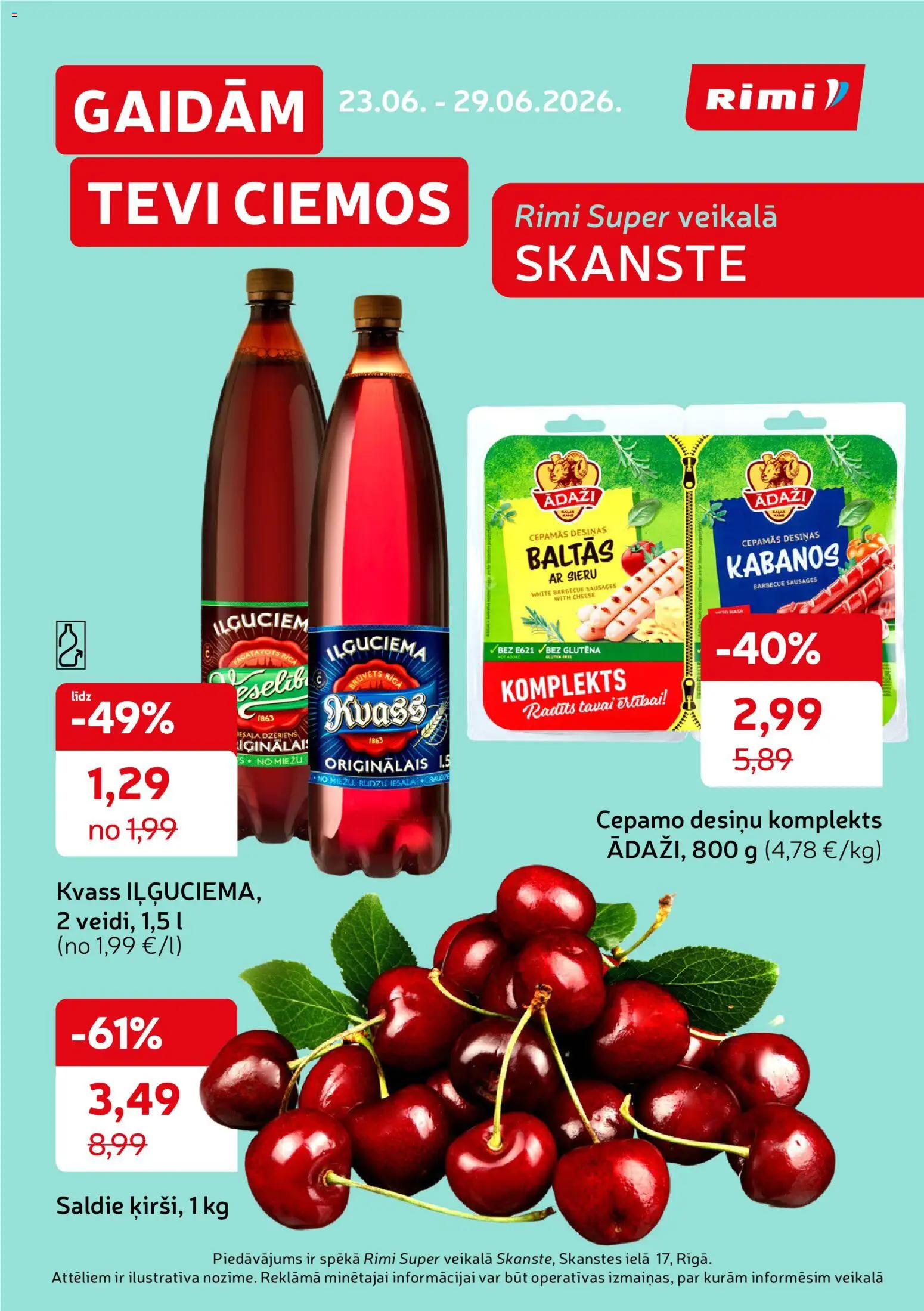 Skatīt Rimi akciju bukletu, derīgs no 23.06.2026.