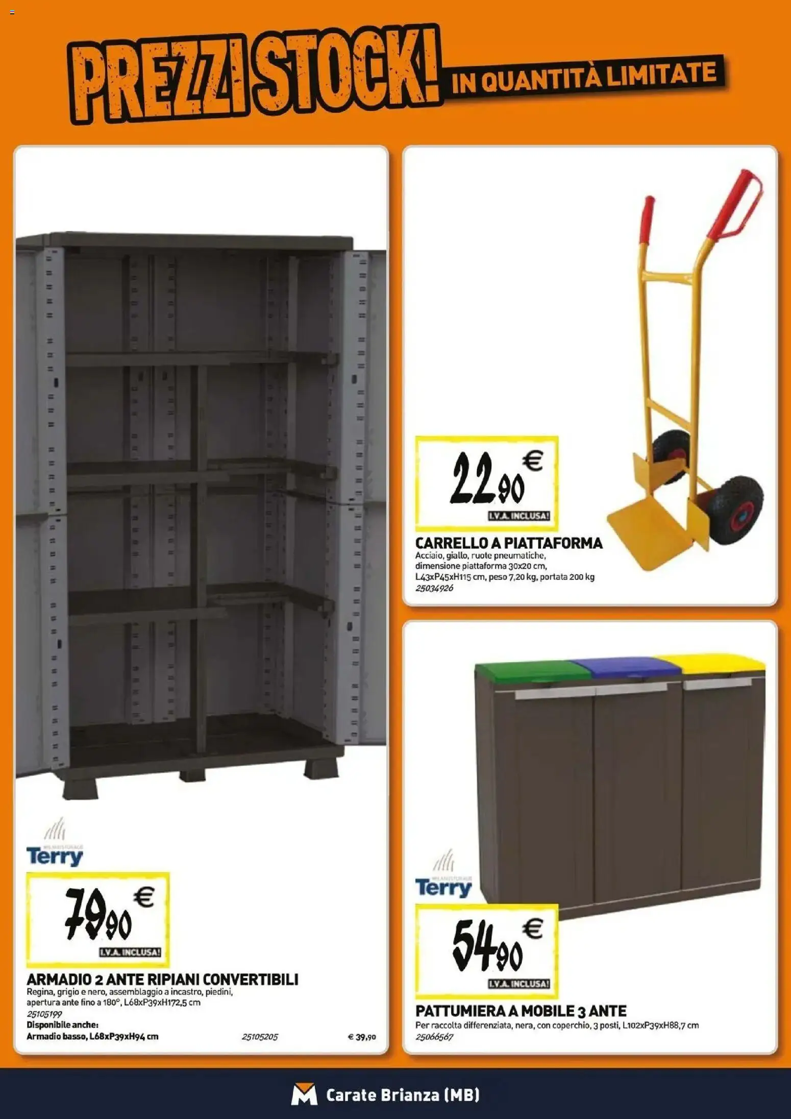 Anteprima dell'opuscolo TECNOMAT catalogo Carate Brianza dal negozio TECNOMAT valido da 29/10/2026 - Mobile, Armadio, Carrello, Pattumiera