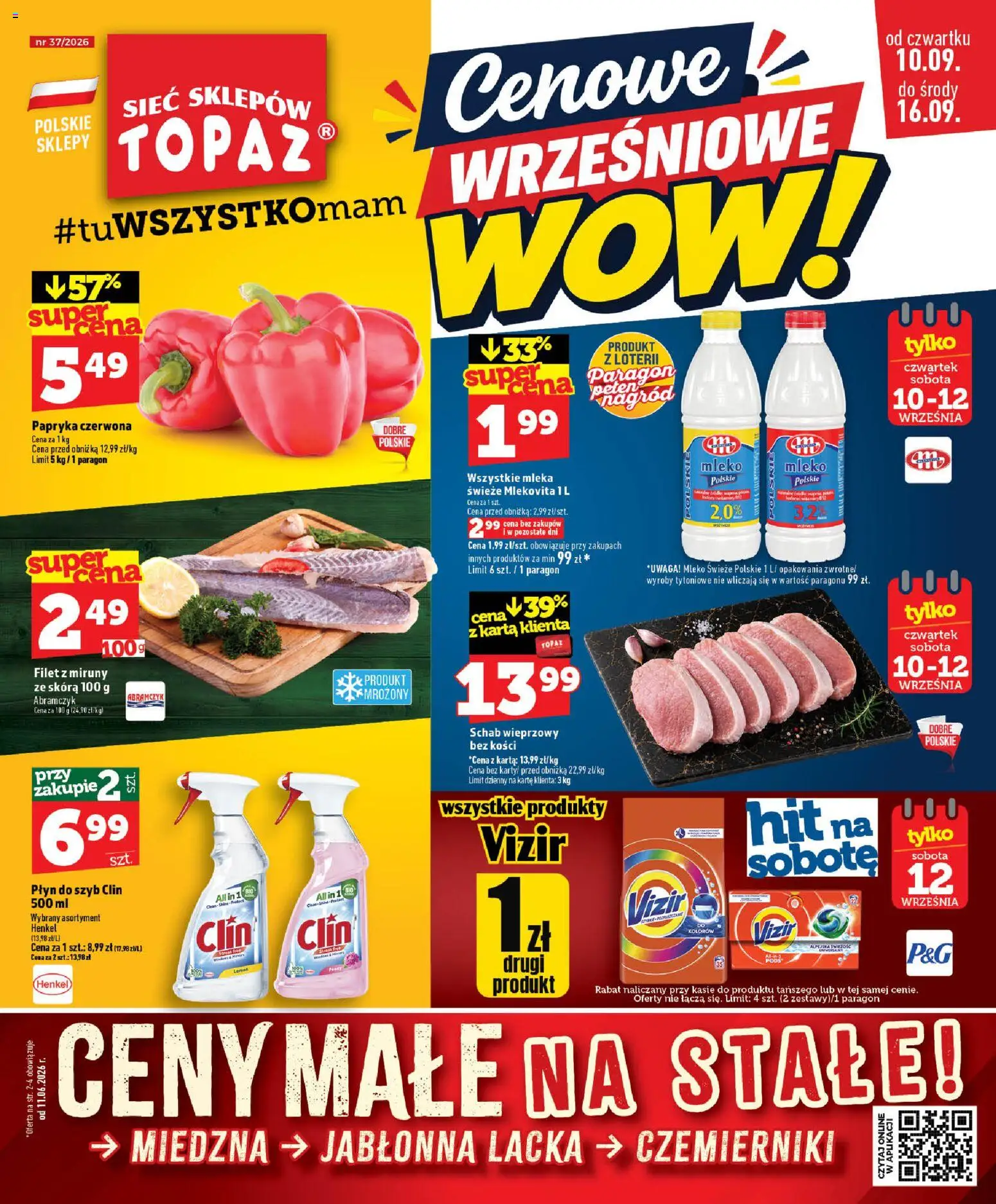 Pogląd gazetki "Topaz gazetka - Ceny małe na stałe" ze sklepu Topaz ważnej od 10.09.2026