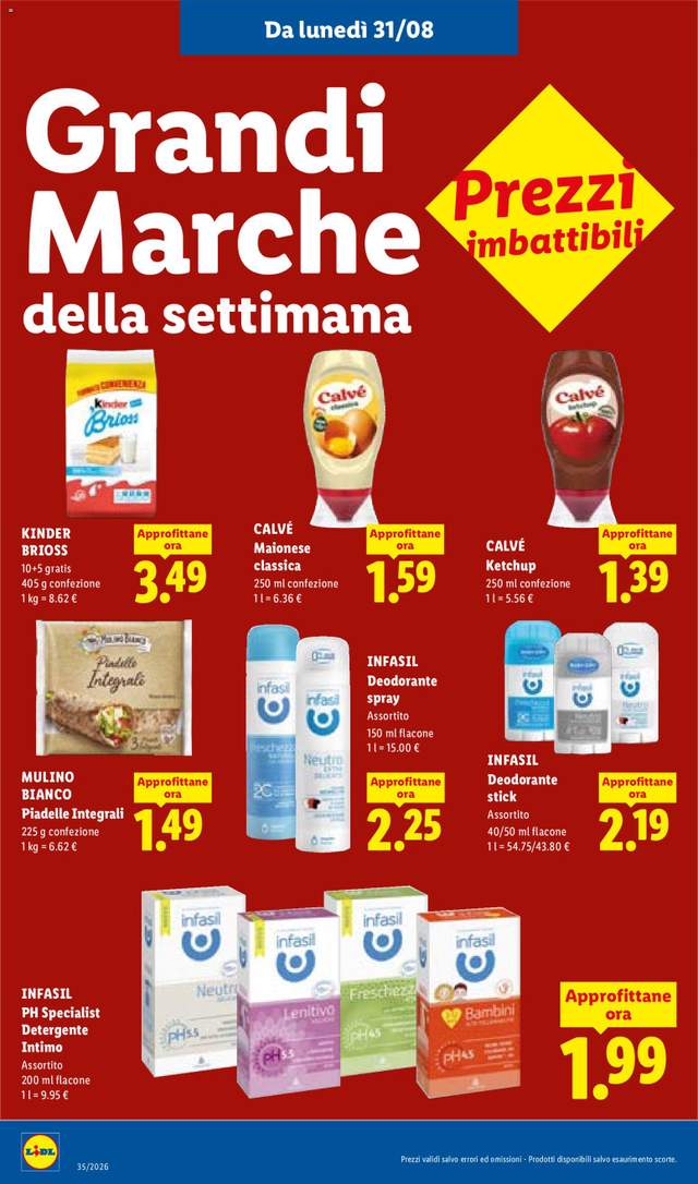 Nuovo volantino Lidl dal 27/08