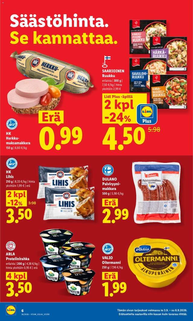 Uusi Lidl tarjouslehti alkaen 03/09
