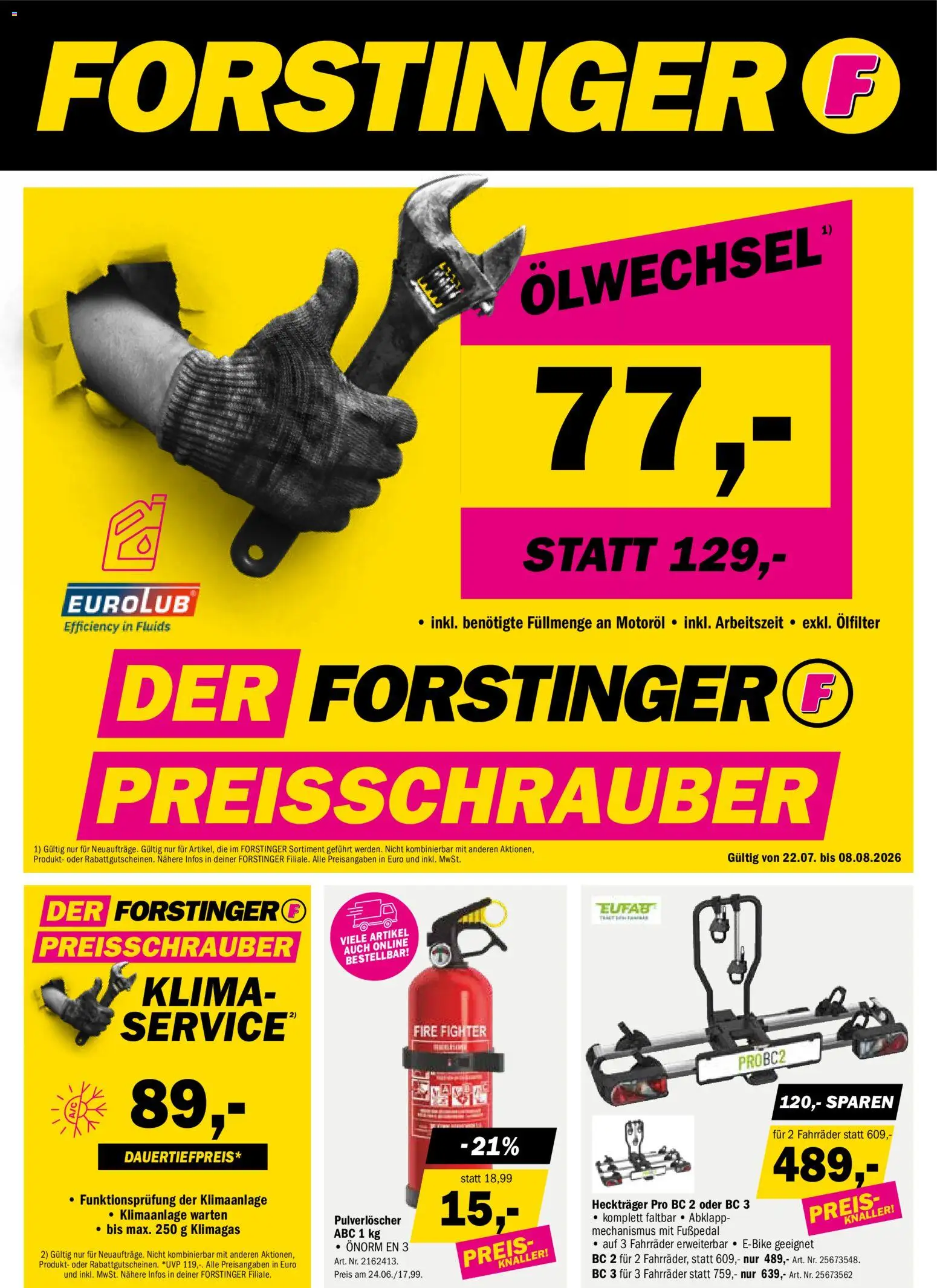 Vorschau der Angebote: Forstinger Forstinger Flugblatt gültig ab 22.07.2026 - Klimaanlage