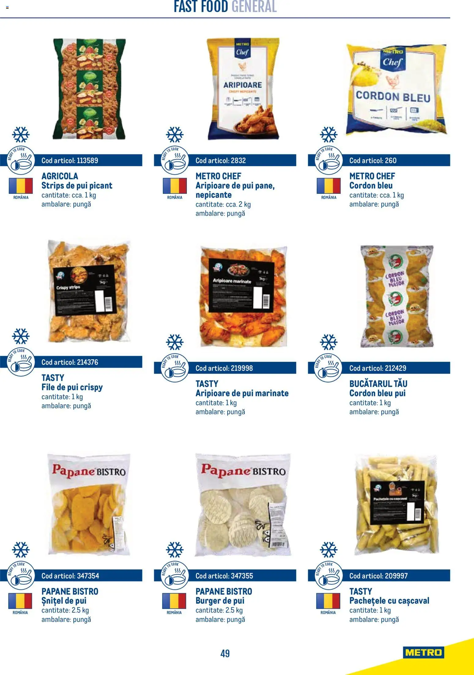 Previzualizarea de cataloage: Metro Metro Catalog Smart Chef valabil de la 21.04.2026 - Burger, Cordon bleu, Pui, Cașcaval, Agricola, Pungă