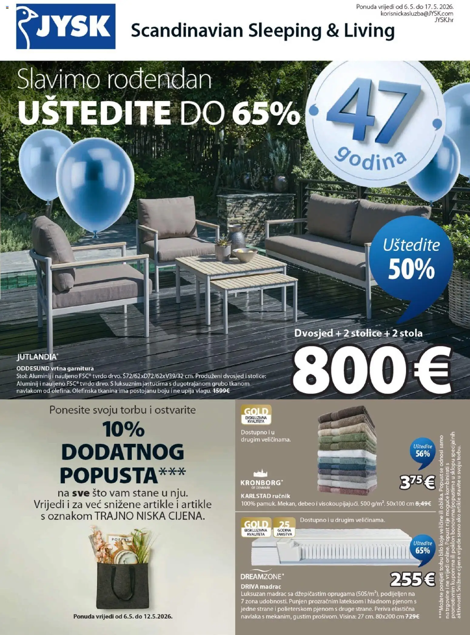 Pregled letka JYSK Katalog trgovine JYSK vrijedi od 06.05.2026