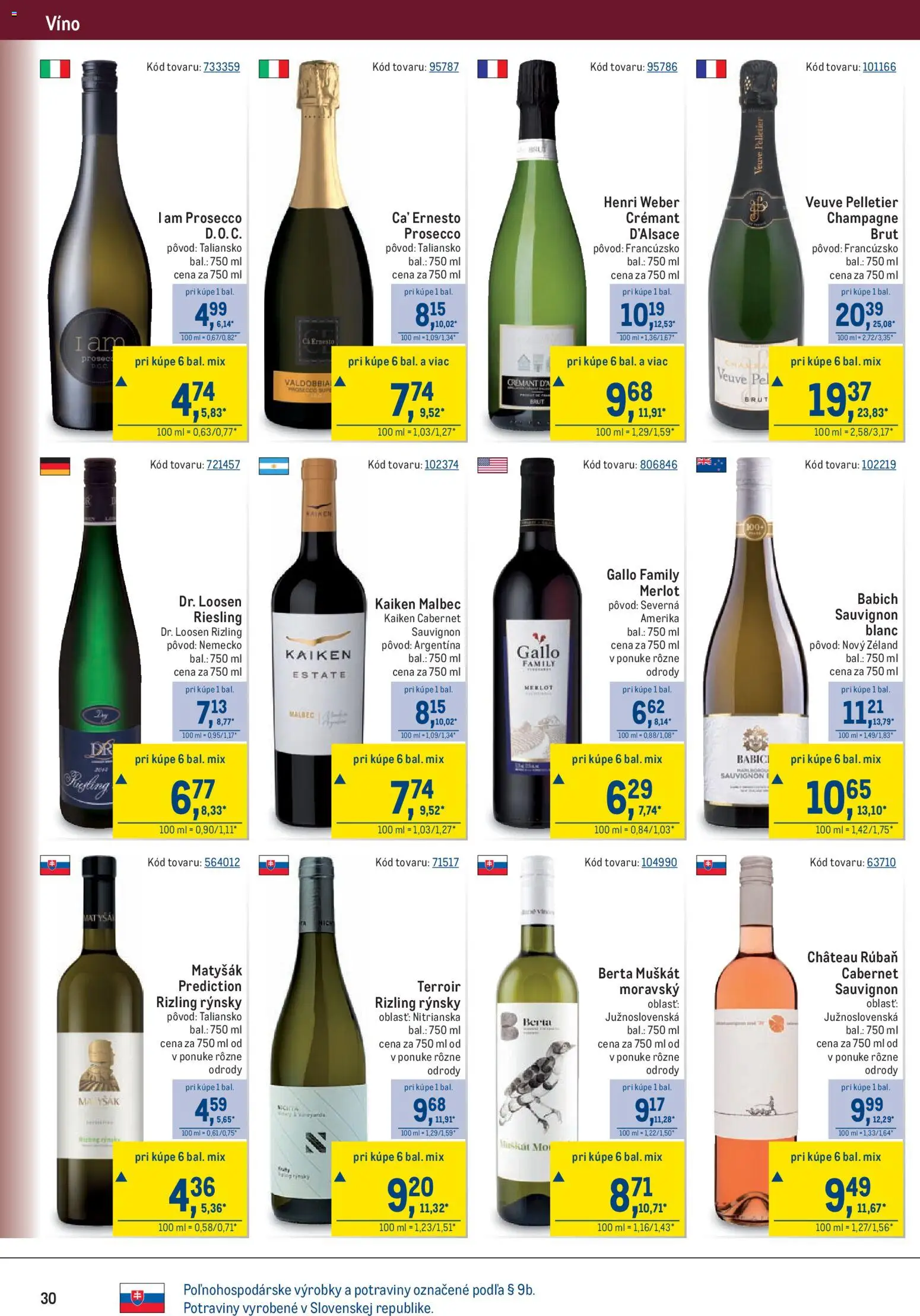 Náhľad Metro letáku platného od 09.09.2026 - Víno, Prosecco