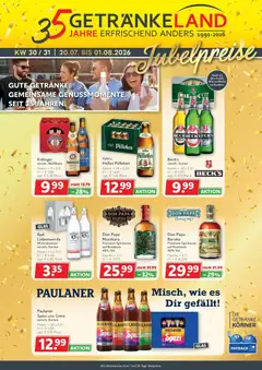 Vorschau von dem Prospekt des Geschäftes Getränkeland, gültig ab dem 20.07.2026