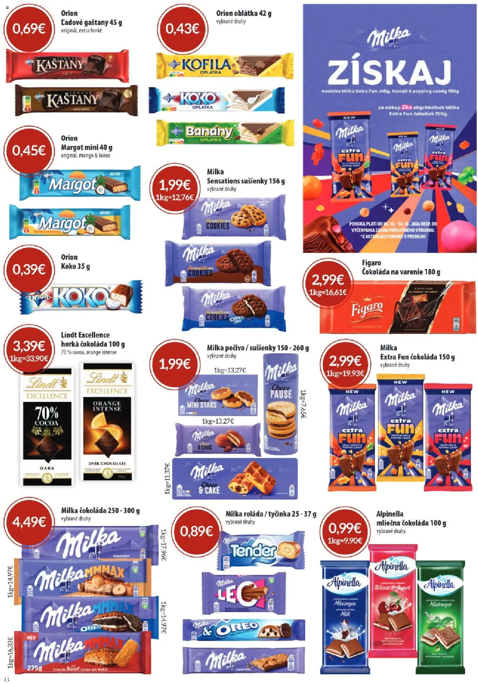 Náhľad KARMEN CBA letáku platného od 01.10.2026 - Mango, Lindt, Jogurt, Čokoláda na varenie, Pečivo, Sušienky, Gaštany, Banány