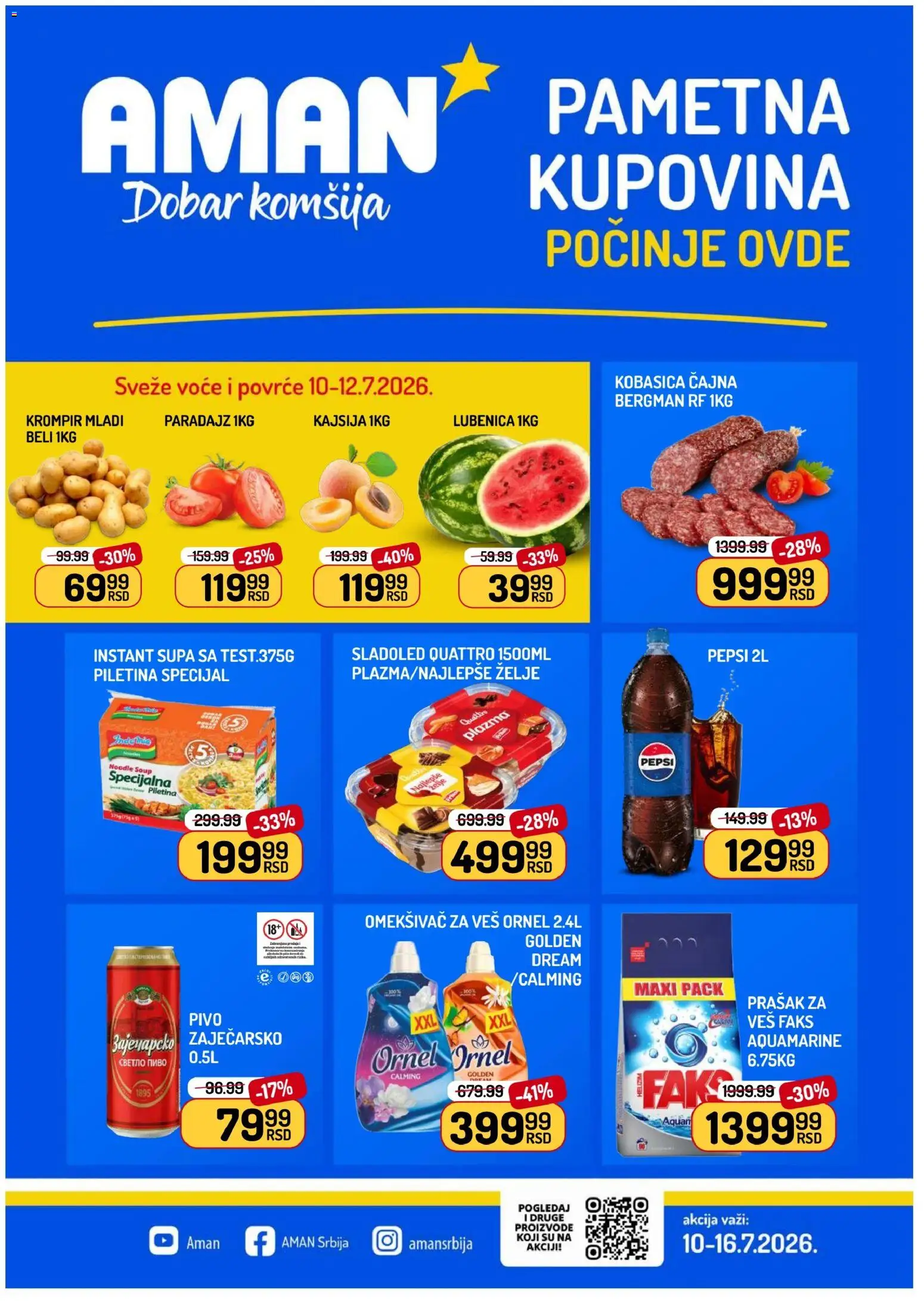 Pregled Aman kataloga - važi od 10.07.2026