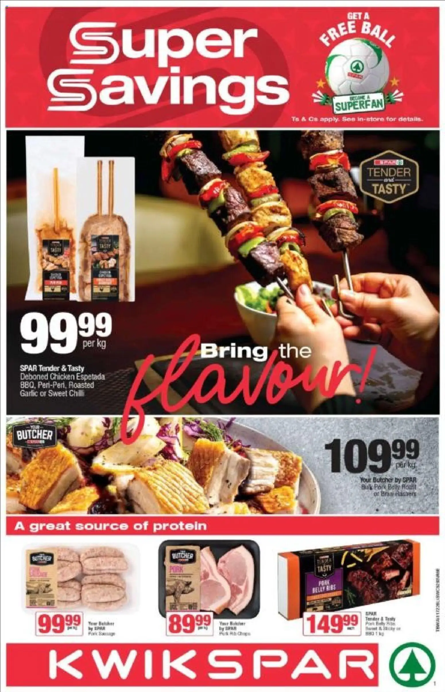 Preview of KWIKSPAR flyer valid from 25/05/2026 - Chicken, Protein, Ribs, Garlic, Chilli