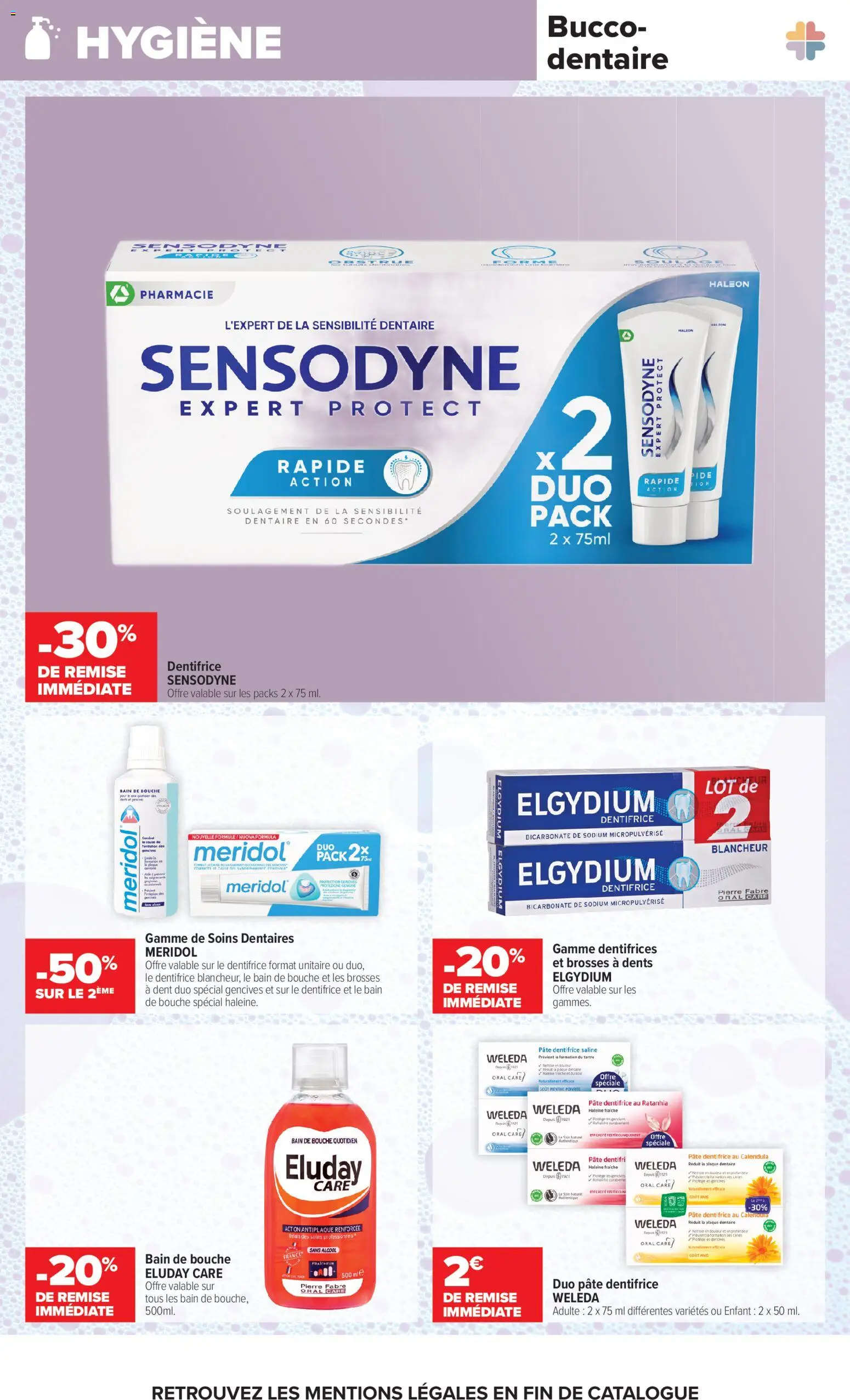 Prévisualisation de Carrefour Ma parapharmacie, soyez acteur de votre bien-être du magasin Carrefour formulaire valide 28/10/2026 - Pâte, Dentifrice, Bain de bouche, Menthe, Hygiène, Brosses a dents, Soins dentaires, Dentifrice Sensodyne
