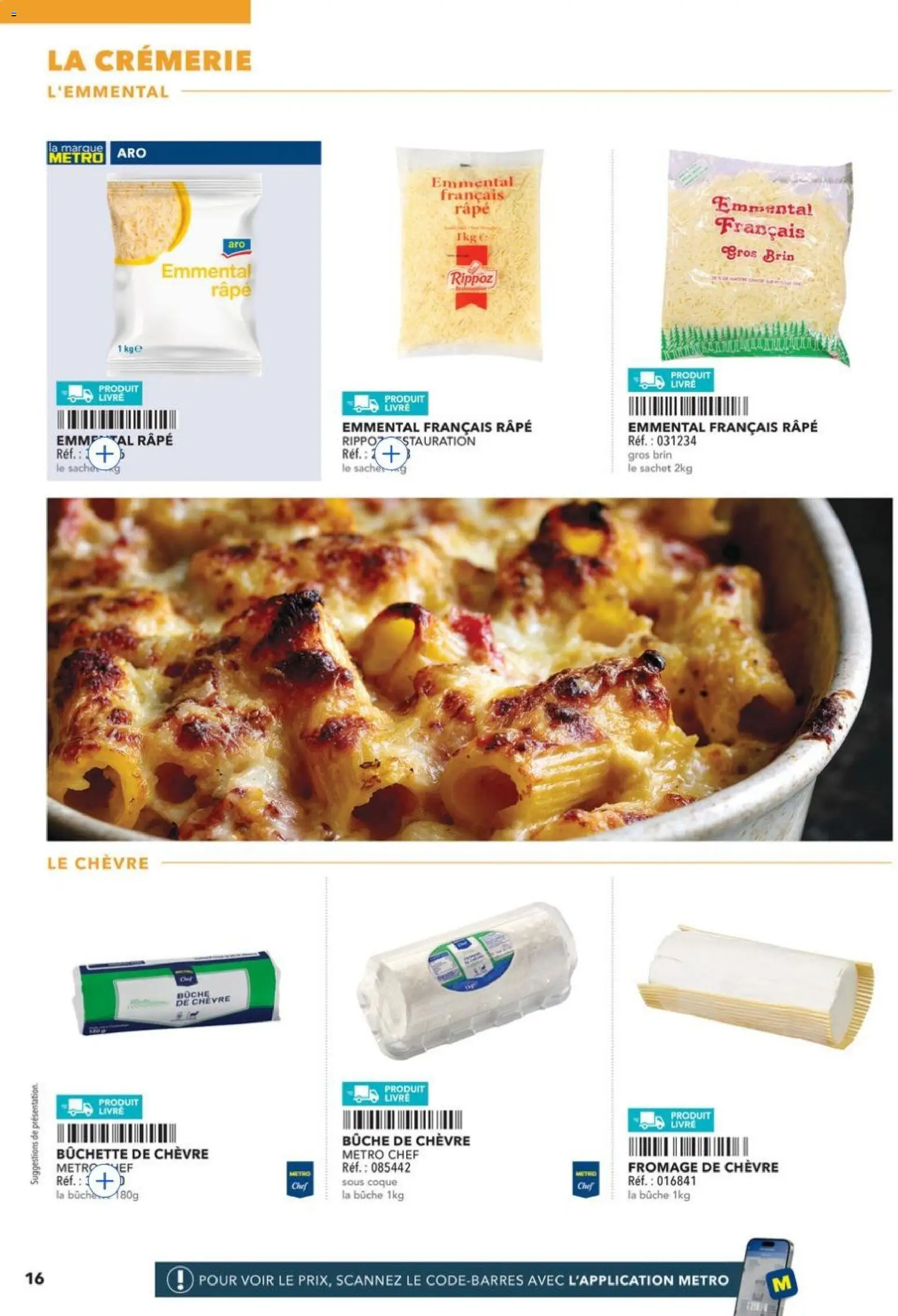 Prévisualisation de METRO - Guide Italie du magasin METRO formulaire valide 28/05/2026 - Fromage, Livre, Emmental, Fromage de chèvre, Bûche de chèvre, Râpe, Emmental français râpé