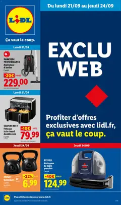 Prévisualisation de LIDL catalogue les bonnes affaires Exclu Web du magasin LIDL formulaire valide 21/09/2026