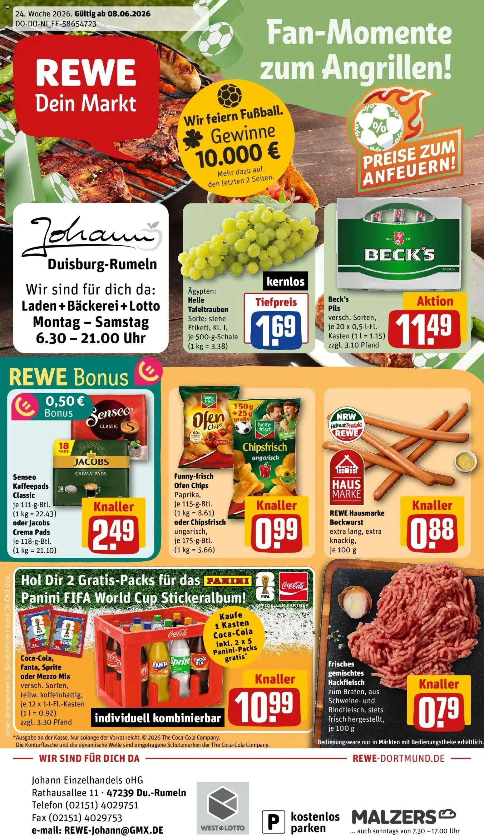Vorschau von dem Prospekt des Geschäftes Rewe, gültig ab dem 08.06.2026