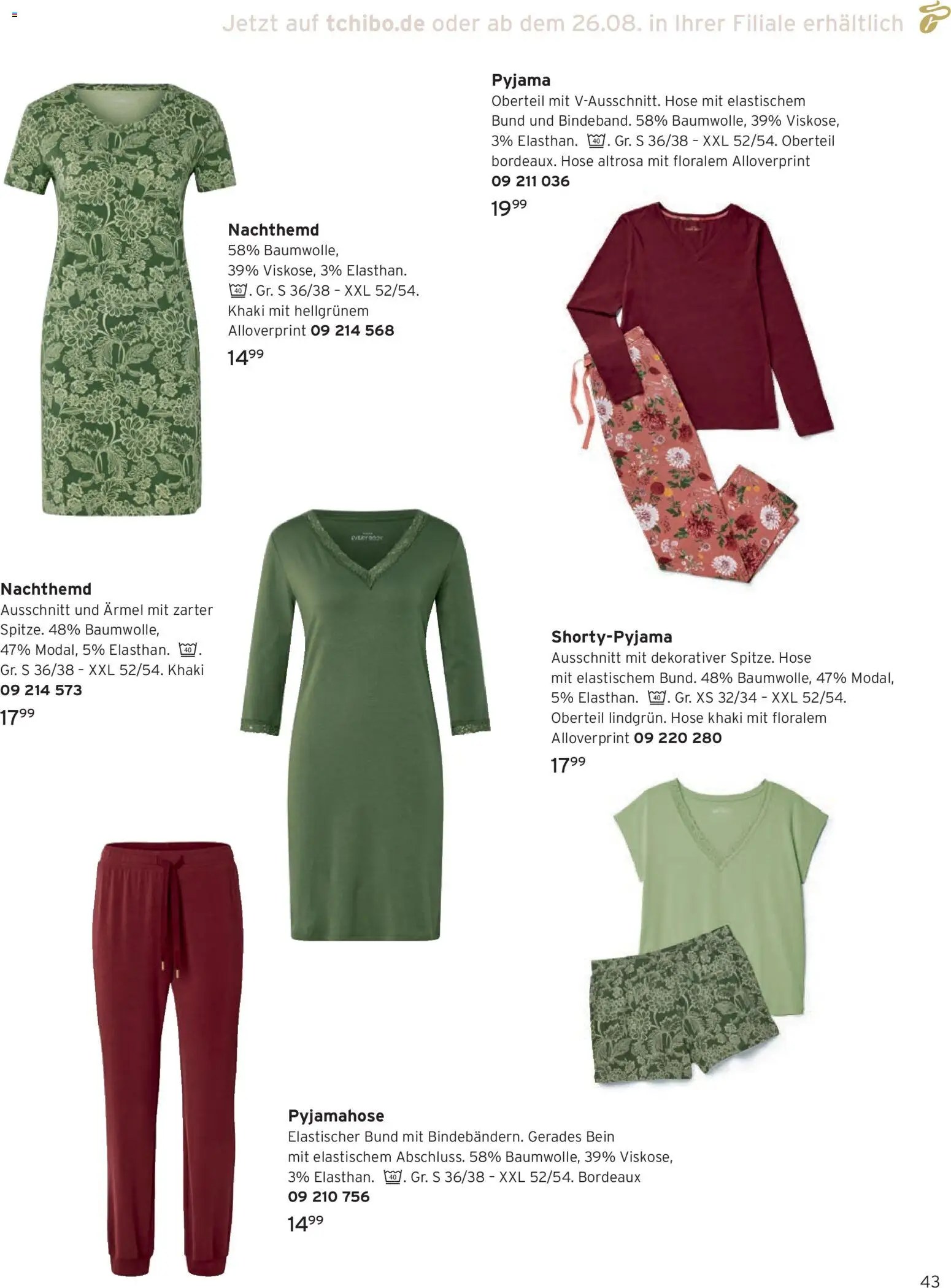 Vorschau von dem Prospekt des Geschäftes Tchibo, gültig ab dem 01.09.2026 - Pyjama, Hose