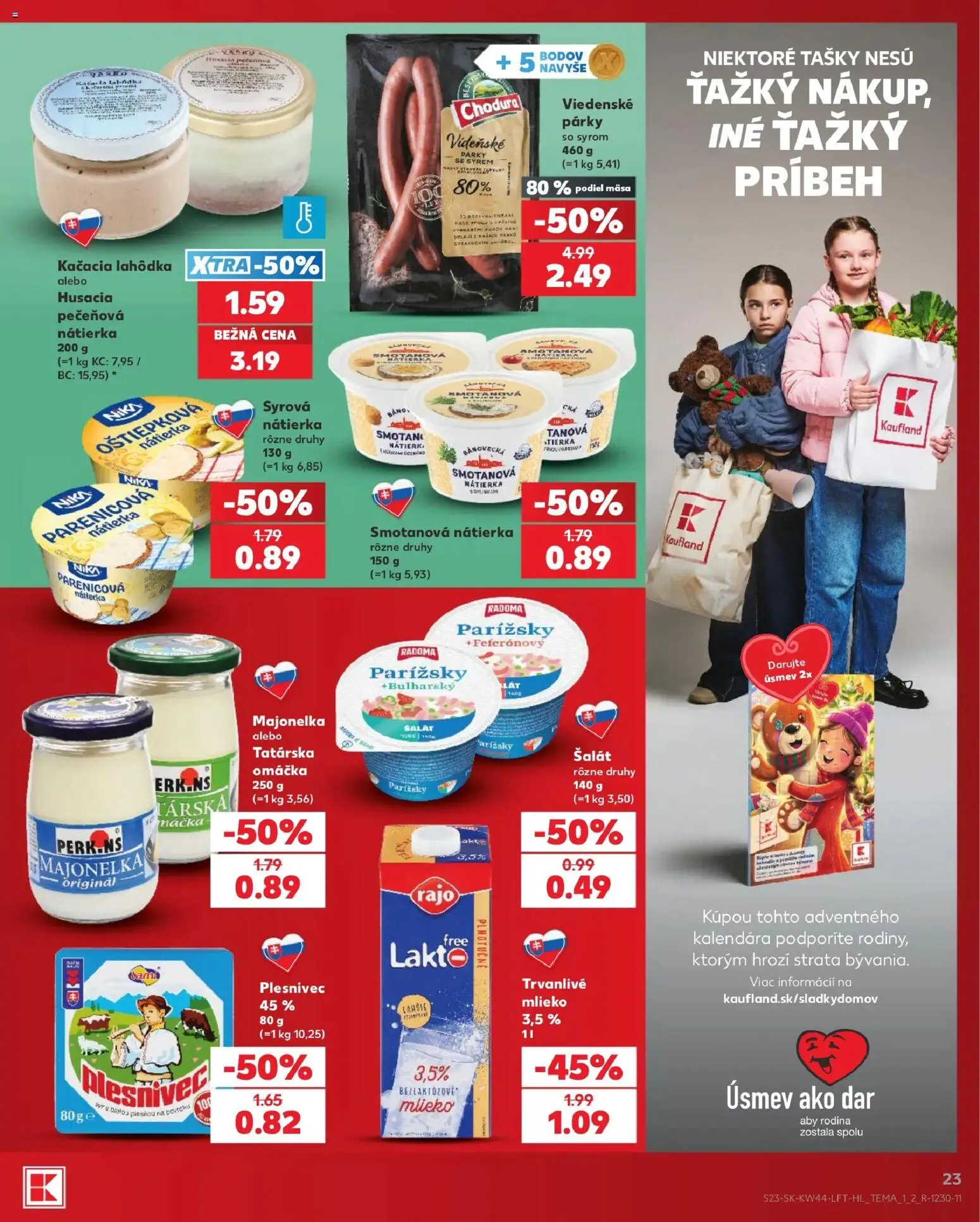 Náhľad Kaufland letáku platného od 29.10.2026 - Šalát, Mlieko, Párky, Omáčka, Nátierka