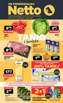Pogląd gazetki "Netto gazetka od poniedziałku spożywcza" ze sklepu Netto ważnej od 29.06.2026
