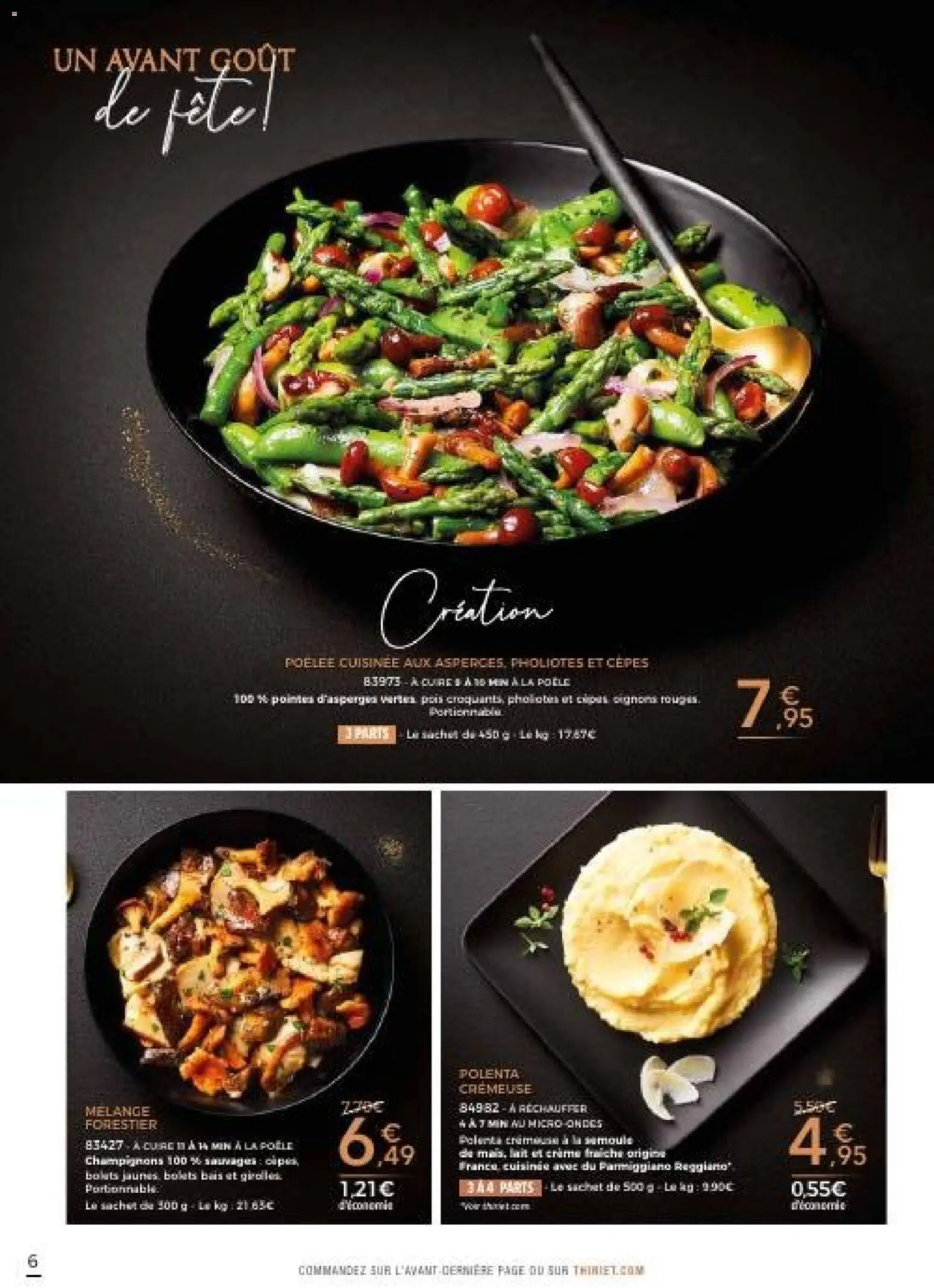 Prévisualisation de Thiriet catalogue livraison à domicile du magasin Thiriet formulaire valide 23/10/2026 - Poêle, Lait, Semoule, Pois, Champignons