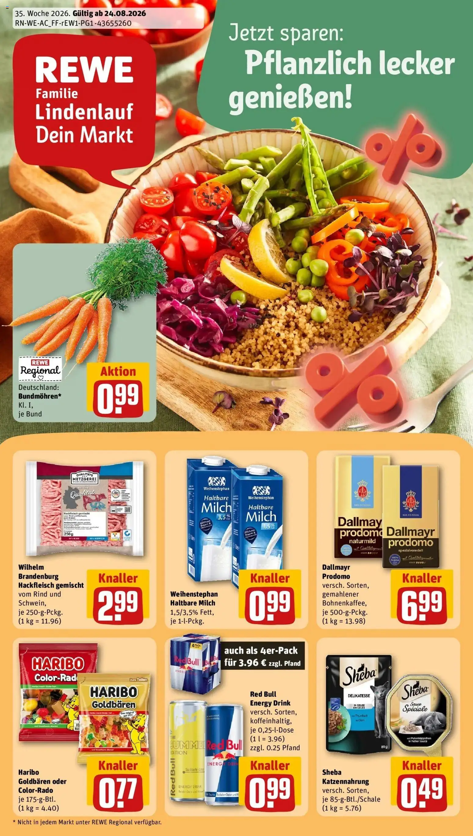 Vorschau von dem Prospekt des Geschäftes Rewe, gültig ab dem 24.08.2026