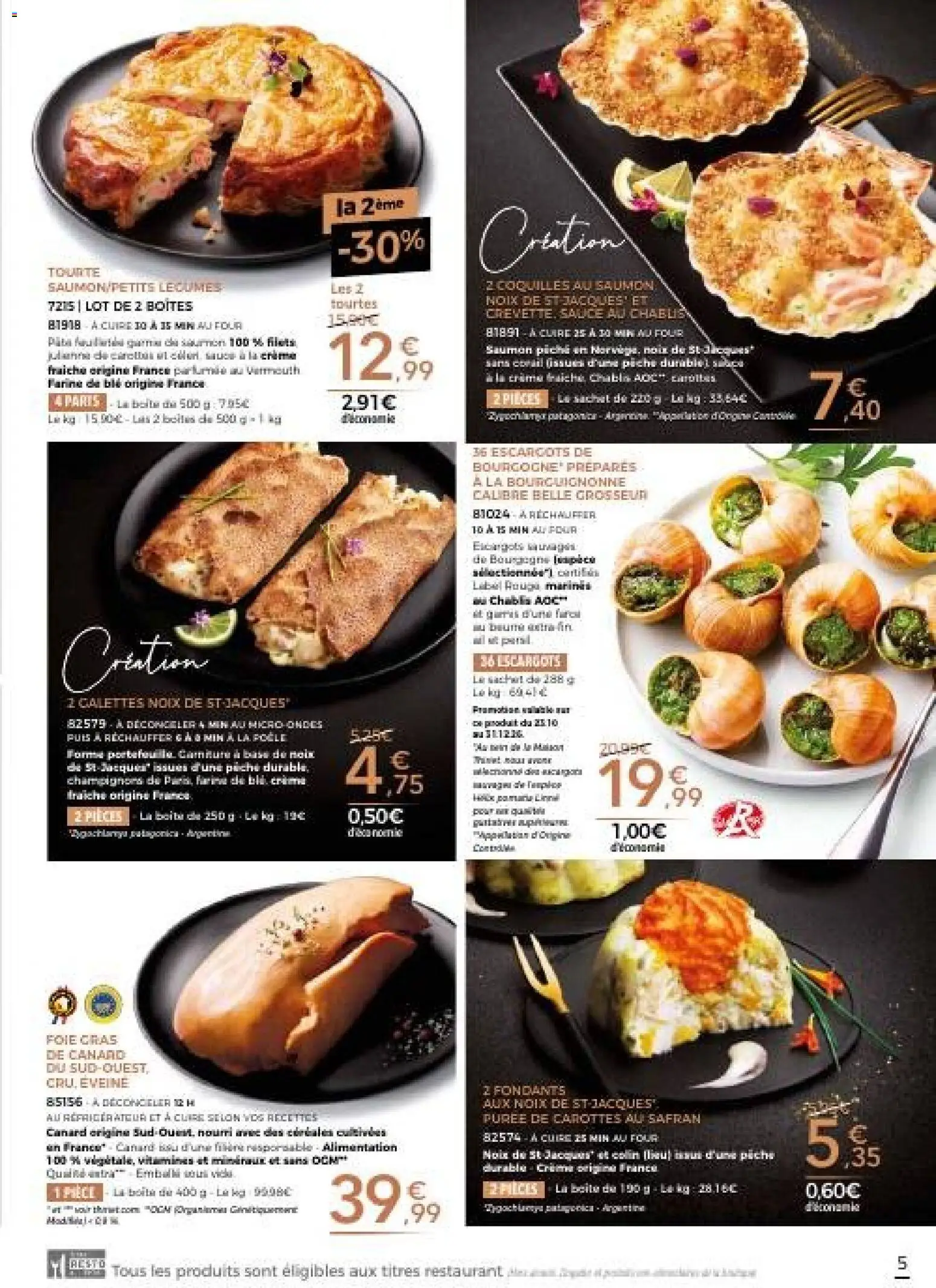 Prévisualisation de Thiriet catalogue livraison à domicile du magasin Thiriet formulaire valide 23/10/2026 - Alimentation, Safran, Réfrigérateur, Bourgogne, Saumon, Noix, Crème, Blé