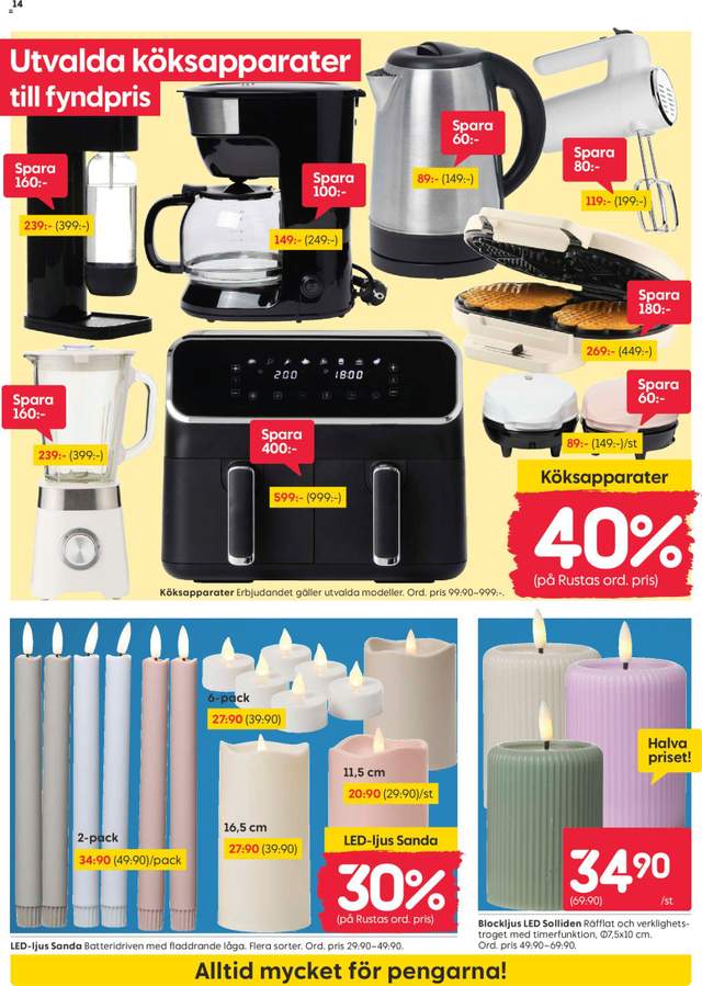 Nytt Rusta reklamblad från 12/10