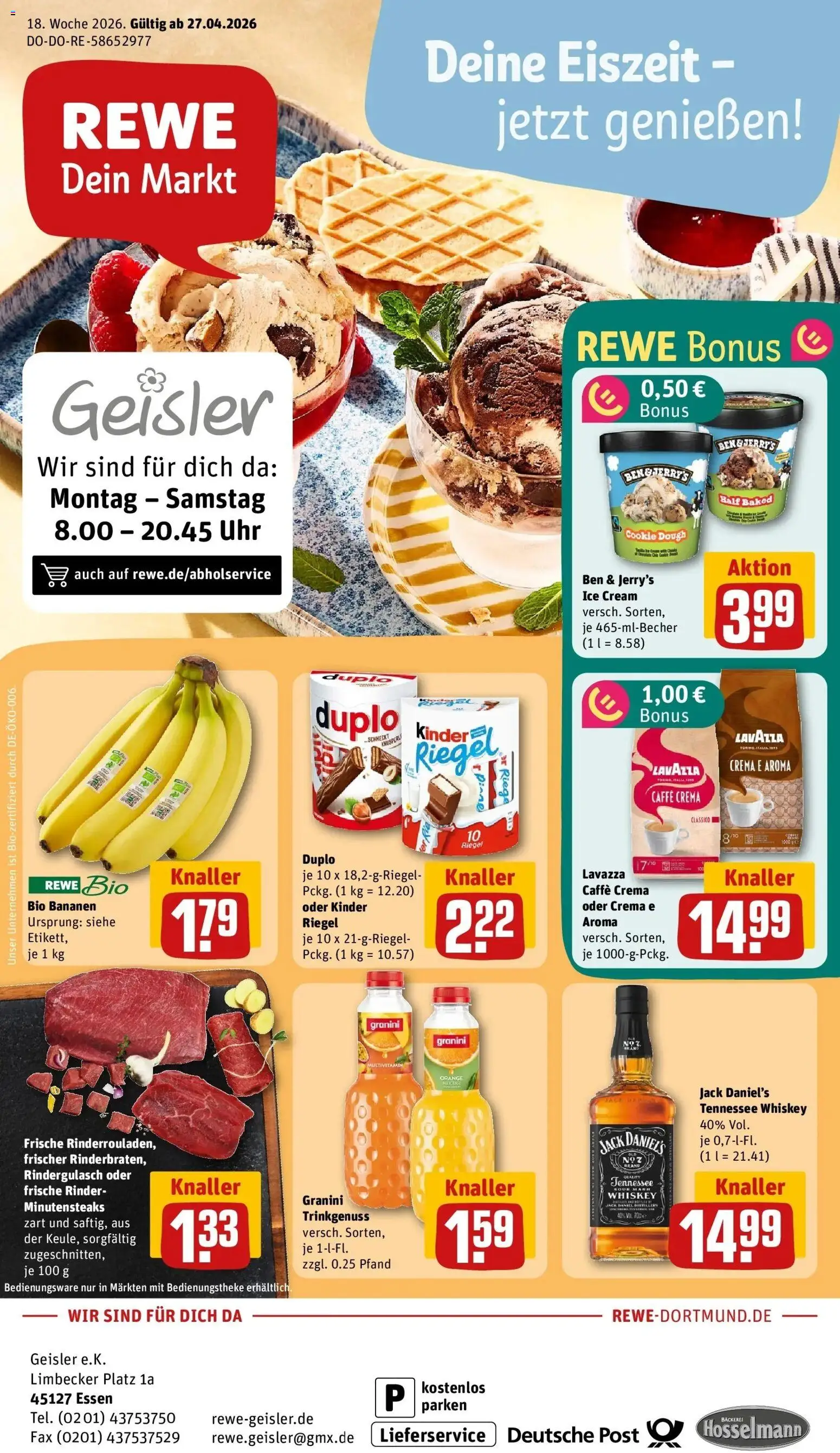 Vorschau von dem Prospekt des Geschäftes Rewe, gültig ab dem 27.04.2026