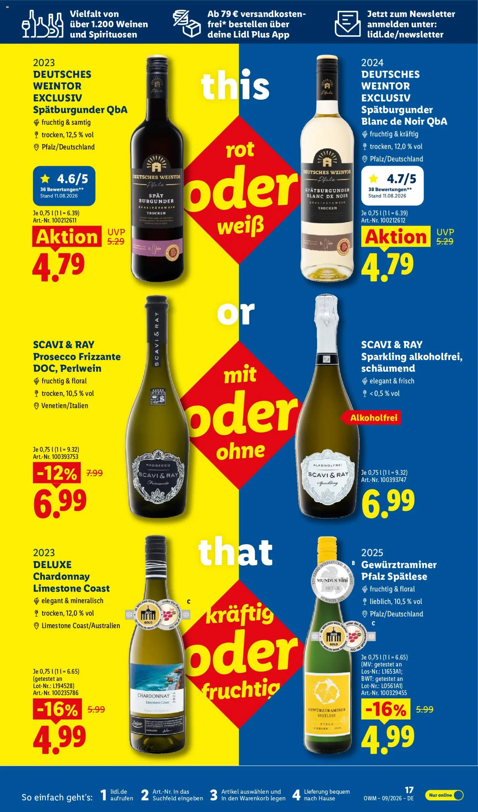 Vorschau von dem Prospekt des Geschäftes Lidl, gültig ab dem 01.09.2026 - Prosecco