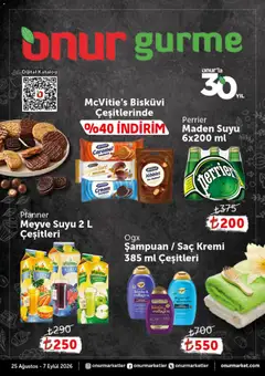 Onur Market Onur Market - Katalog Gurme 25.08.2026 - Broşürünün önizlemesi