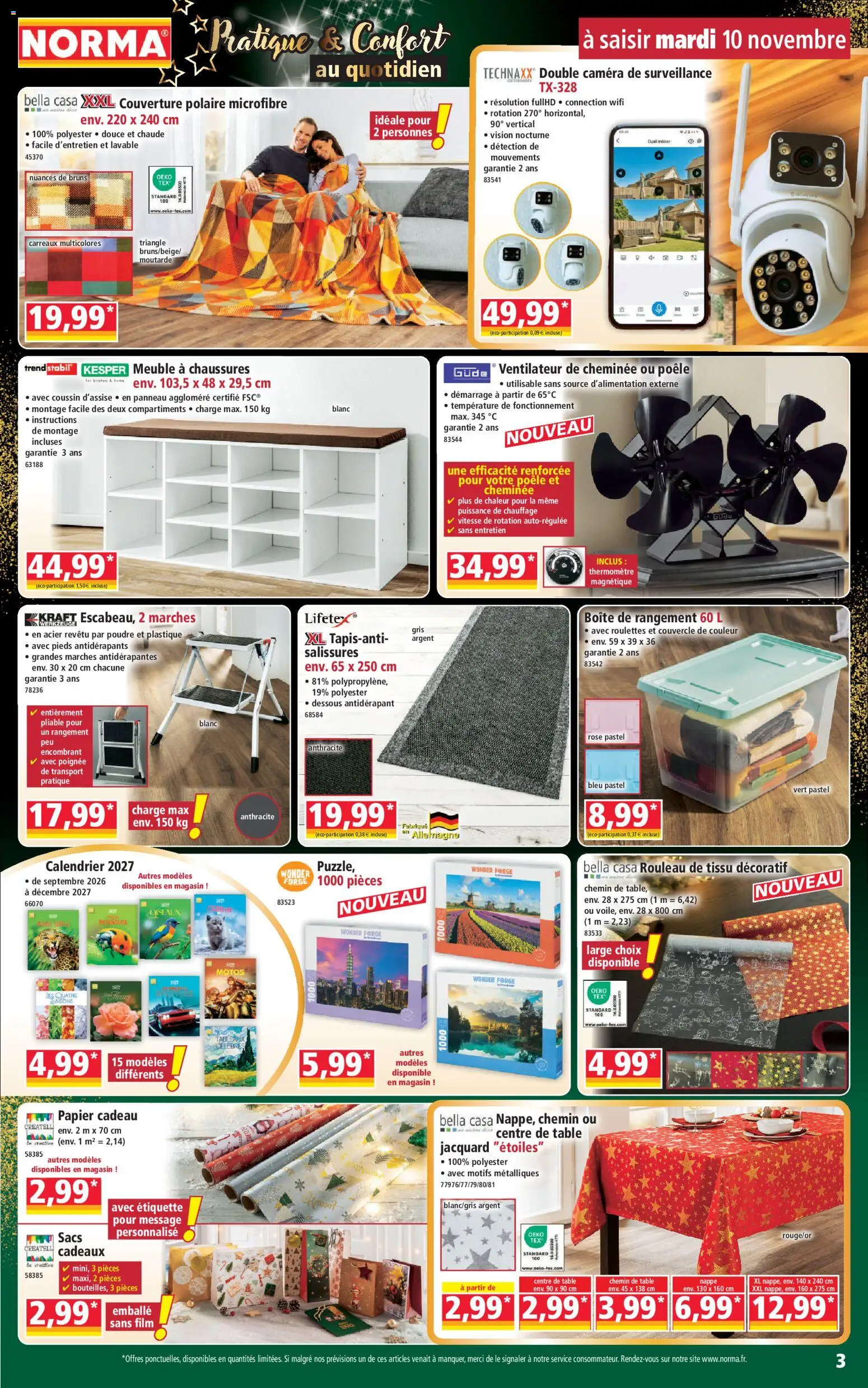 Prévisualisation de Norma catalogue du magasin Norma formulaire valide 10/11/2026 - Chaussures, Poêle, Table, Thermomètre, Étiquette, Polaire, Caméra, Rouleau