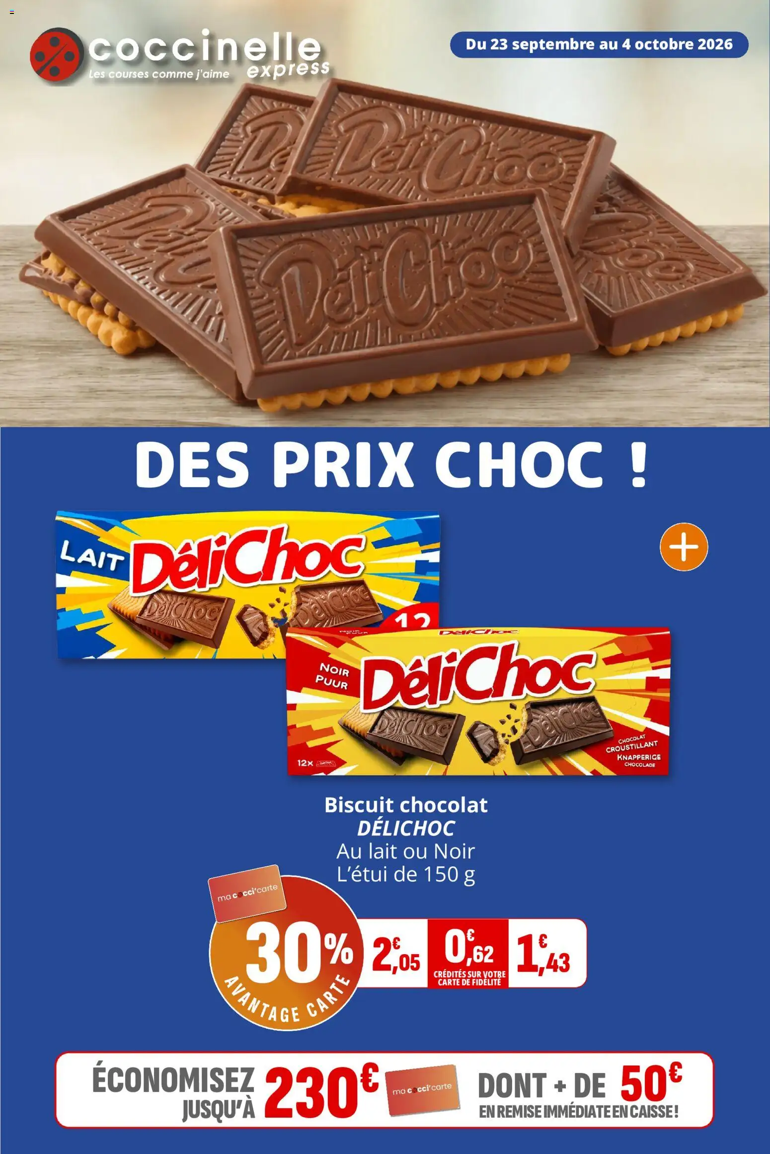 Prévisualisation de Coccinelle - Express du magasin Coccinelle formulaire valide 23/09/2026 - Chocolat, Lait
