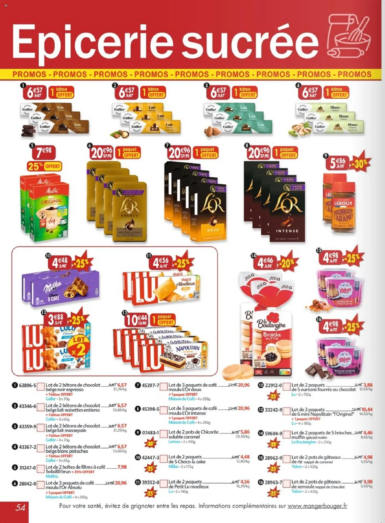 Prévisualisation de Maximo catalogue epicerie du magasin Maximo formulaire valide 26/10/2026 - Café, Chocolat, Lait, Riz, Semoule, Napolitain, Nappe, Noisettes