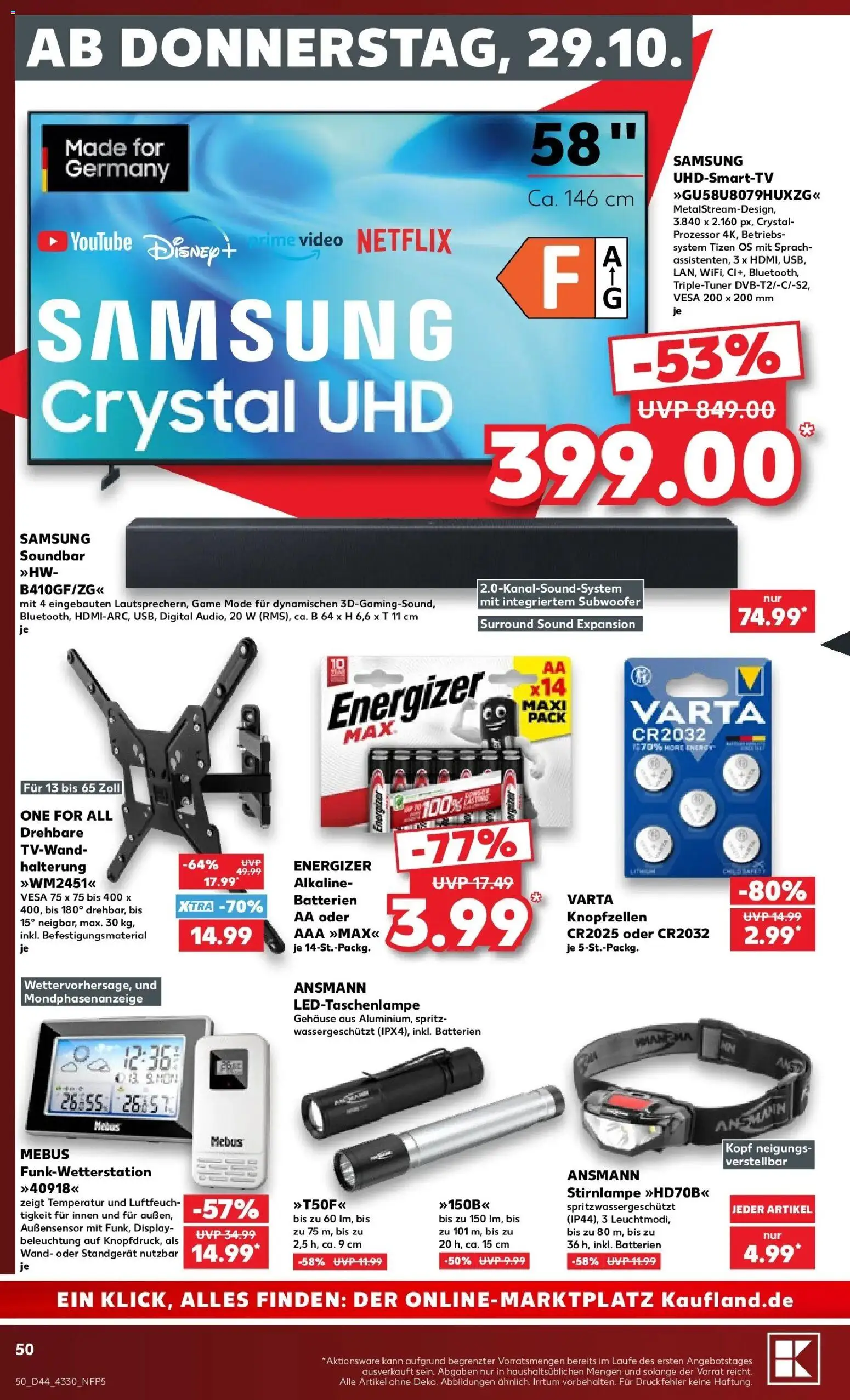 Vorschau von dem Prospekt des Geschäftes Kaufland, gültig ab dem 26.10.2026