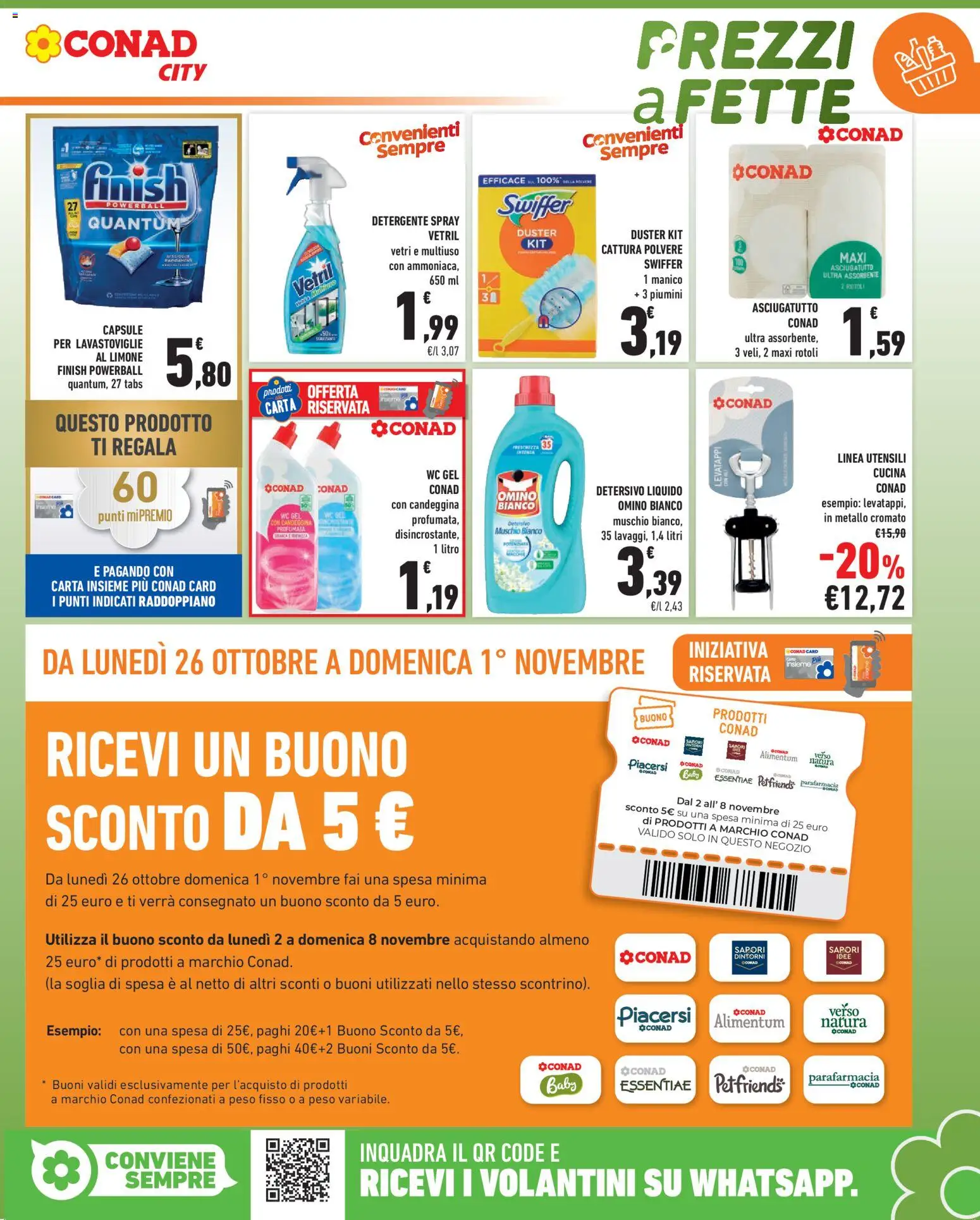 Anteprima dell'opuscolo Conad volantino City Lombardia dal negozio Conad valido da 23/10/2026 - Limone, Lavastoviglie, WC, Candeggina, Detergente, Asciugatutto, Capsule per lavastoviglie
