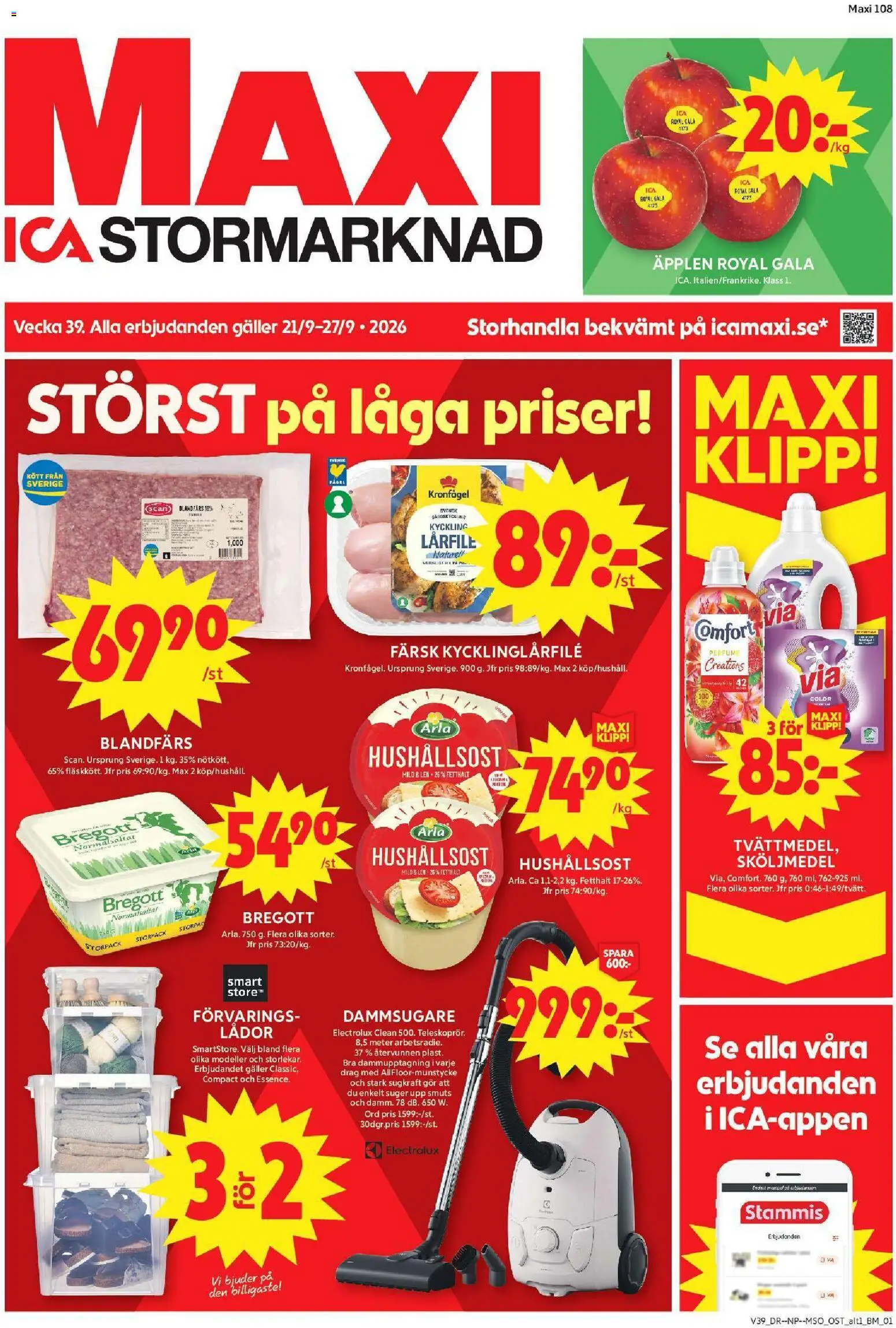 Förhandsgranska reklamblad ICA Maxi erbjudanden från butik ICA Maxi gäller från 21/09/2026