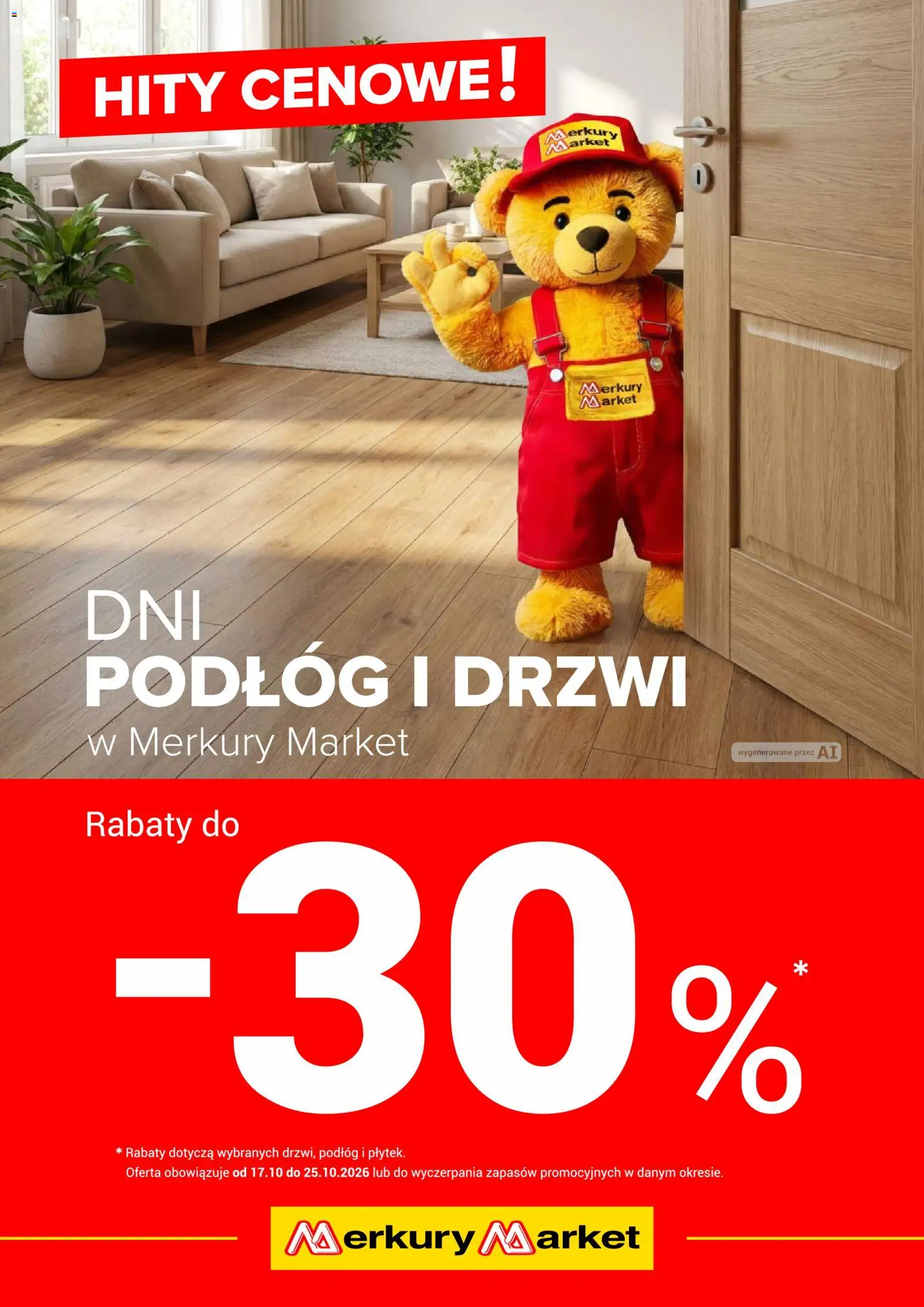 Pogląd gazetki "Merkury Market gazetka - Dni podłóg i drzwi" ze sklepu Merkury Market ważnej od 17.10.2026 - Drzwi