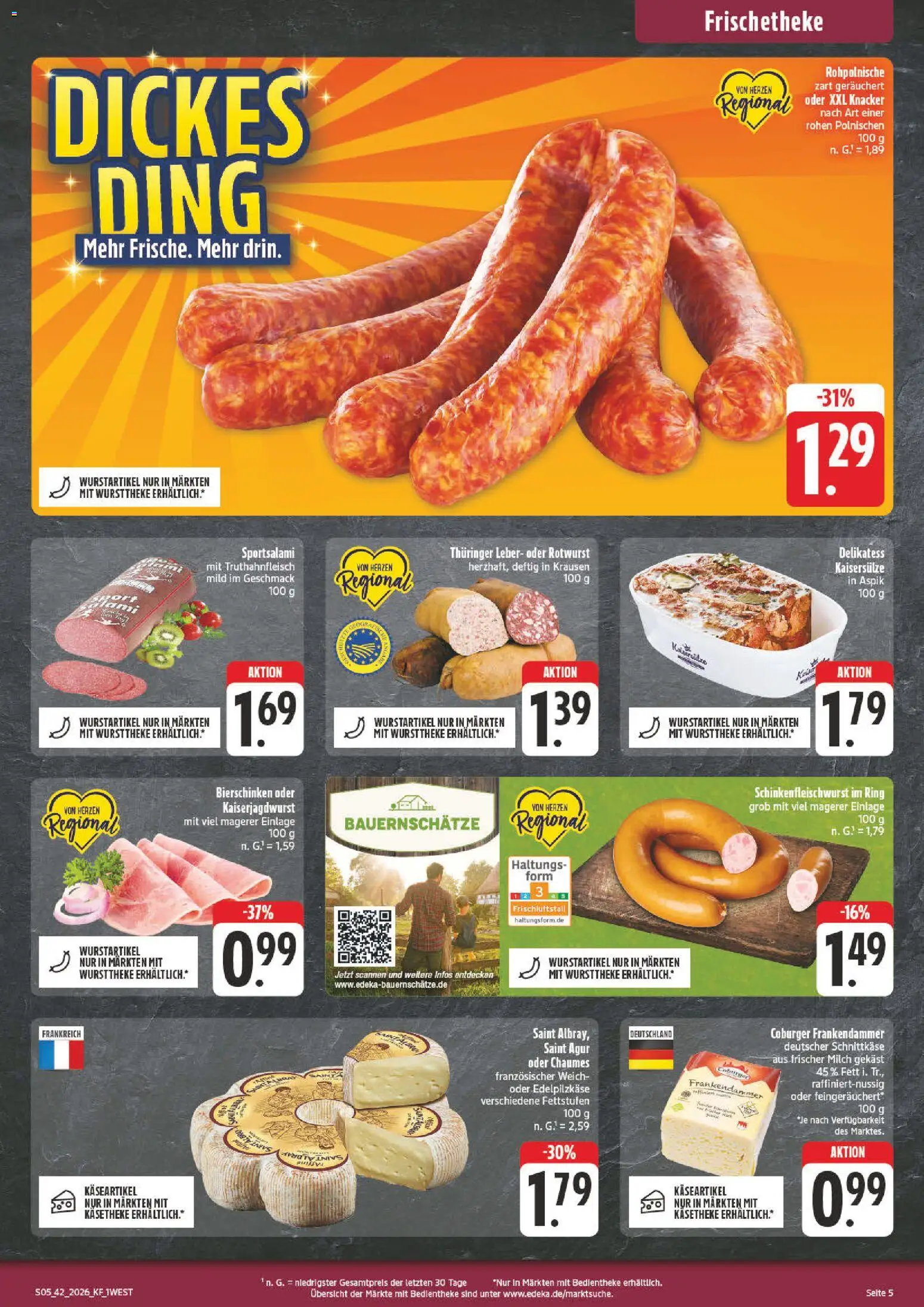 Vorschau von dem Prospekt des Geschäftes nah & gut, gültig ab dem 12.10.2026 - Wurst, Milch, Theke