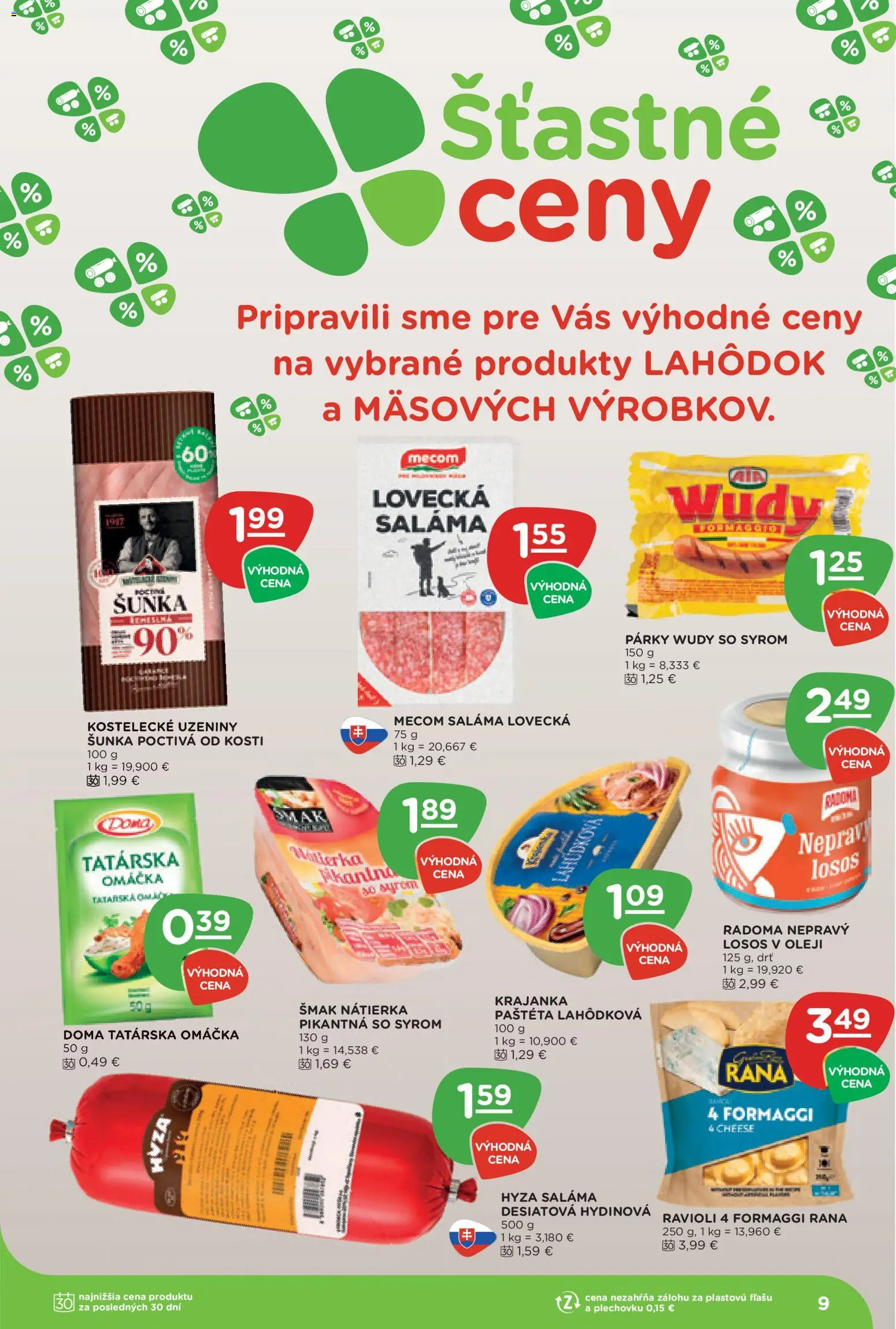 Náhľad Terno letáku platného od 10.09.2026 - Losos, Tatárska omáčka, Šunka, Párky, Omáčka, Nátierka, Saláma, Paštéta