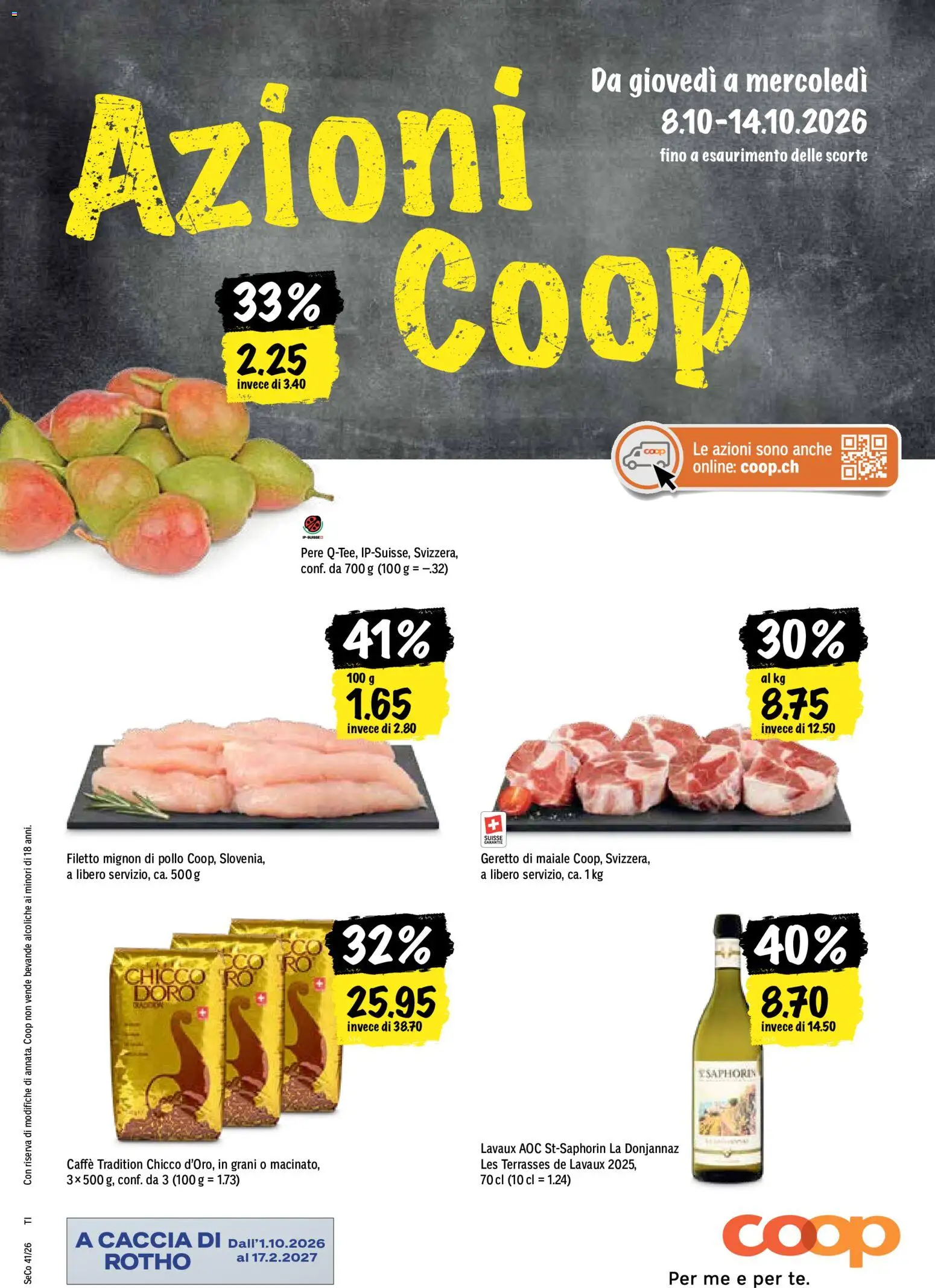 Vorschau des Merkblatts Coop aktionen IT vom Shop Coop gültig von 08.10.2026 bis 14.10.2026