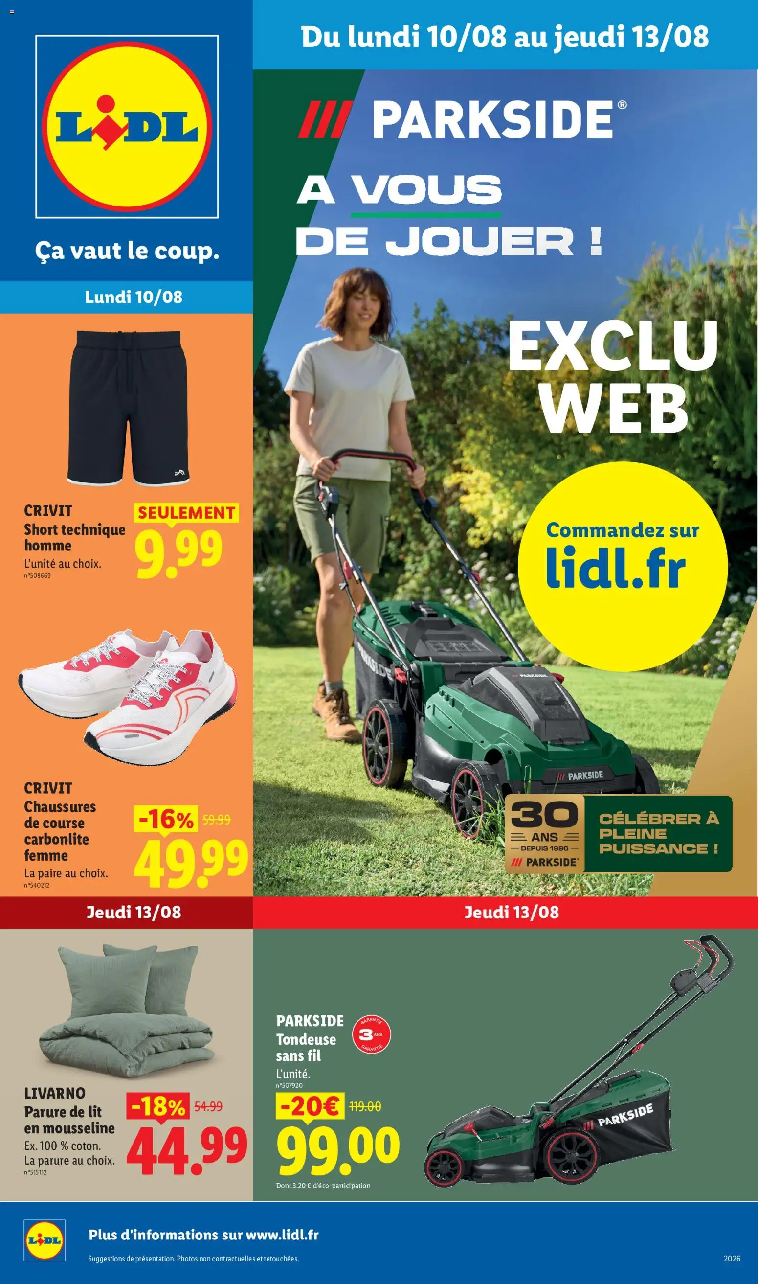 Prévisualisation de LIDL catalogue les bonnes affaires Exclu Web du magasin LIDL formulaire valide 10/08/2026