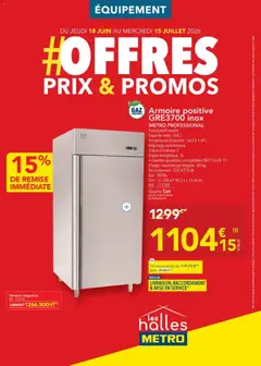 Prévisualisation de Offres Prix & Promos Equipement du magasin METRO formulaire valide 18/06/2026