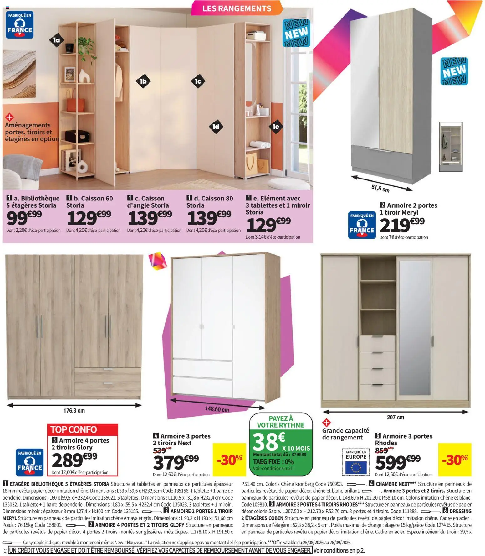 Prévisualisation de Conforama catalogue du magasin Conforama formulaire valide 25/08/2026 - Miroir, Meuble, Tablette, Poids, Étagère, Étagère bibliothèque, Tiroirs, Portes