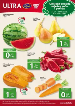Pregled letka Djelo Katalog trgovine Djelo vrijedi od 31.07.2026
