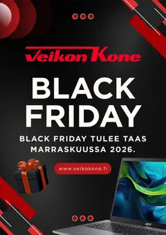 Kaupan Veikon Kone Veikon Kone Black Friday -ennakkoilmoitus esikatselu, voimassa 22/10/2026