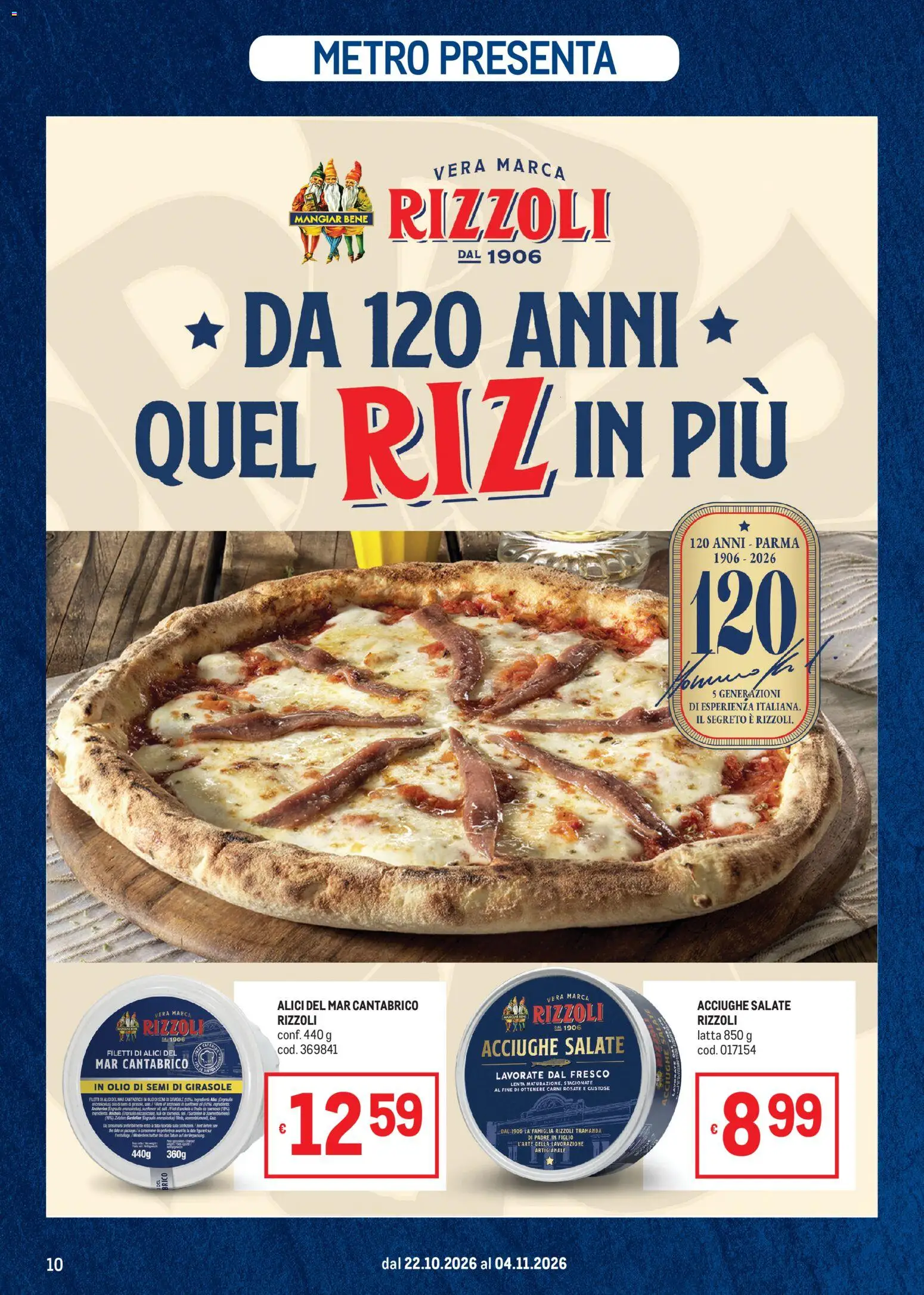 Anteprima dell'opuscolo Metro volantino dal negozio Metro valido da 22/10/2026 - The, Olio, Acciughe, Semi di girasole, Alici, Olio di semi, Olio di semi di girasole