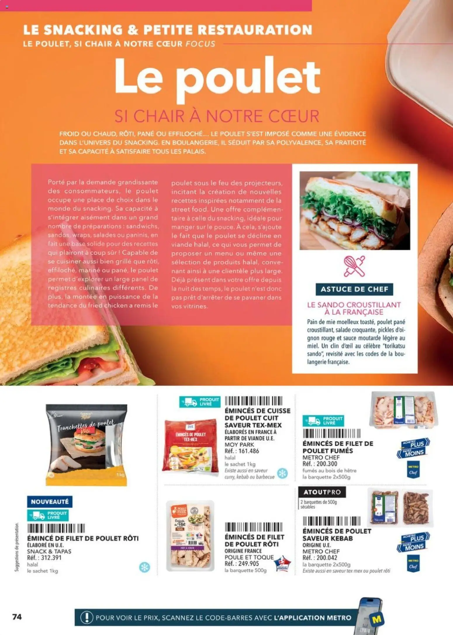 Prévisualisation de Boulangers Pâtissiers du magasin METRO formulaire valide 30/04/2026 - Barbecue, Poulet, Poulet rôti, Porte, Viande, Pain de mie, Base, Cuisse
